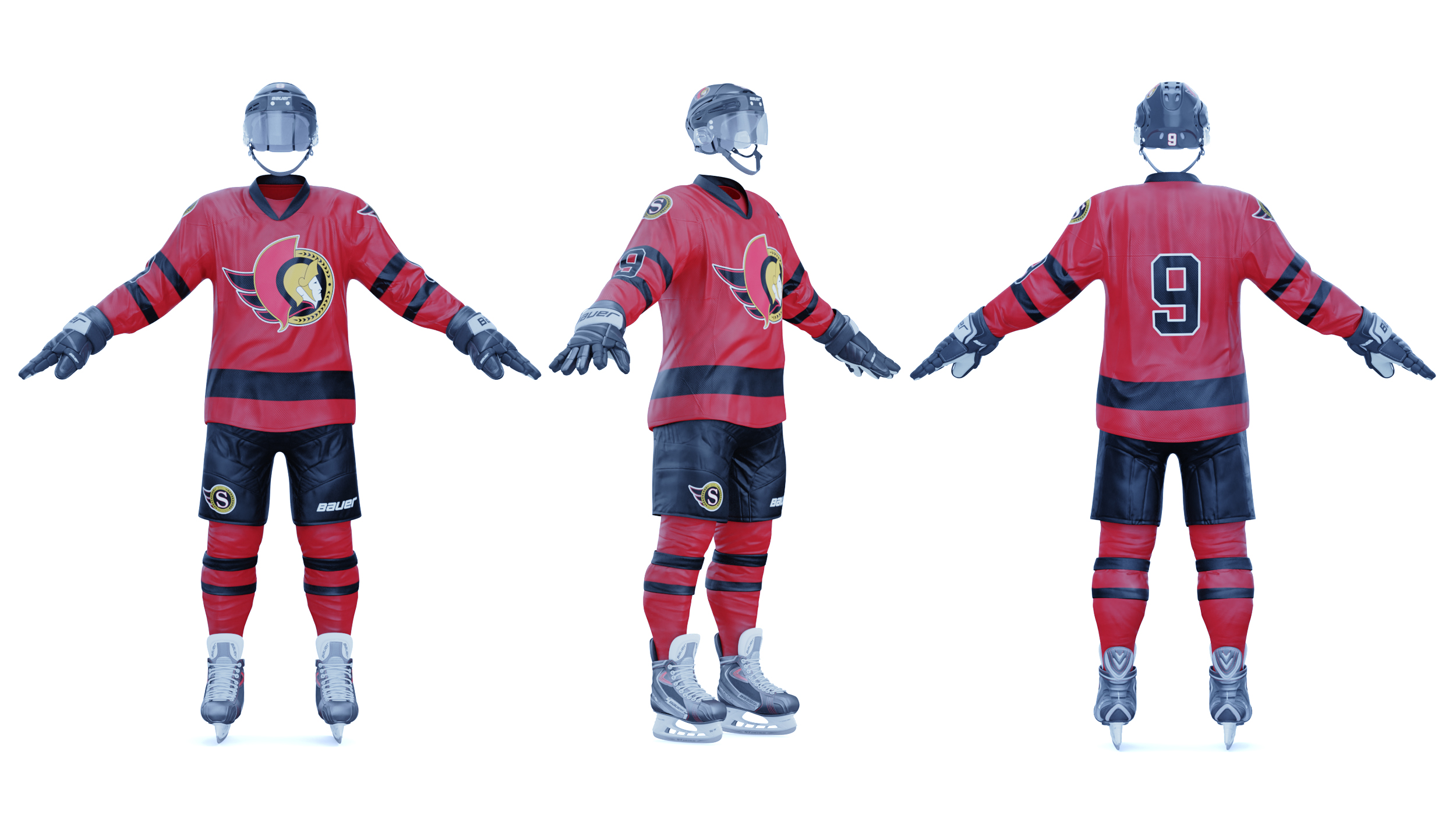 3D model Hockey Uniform Ottawa Senators