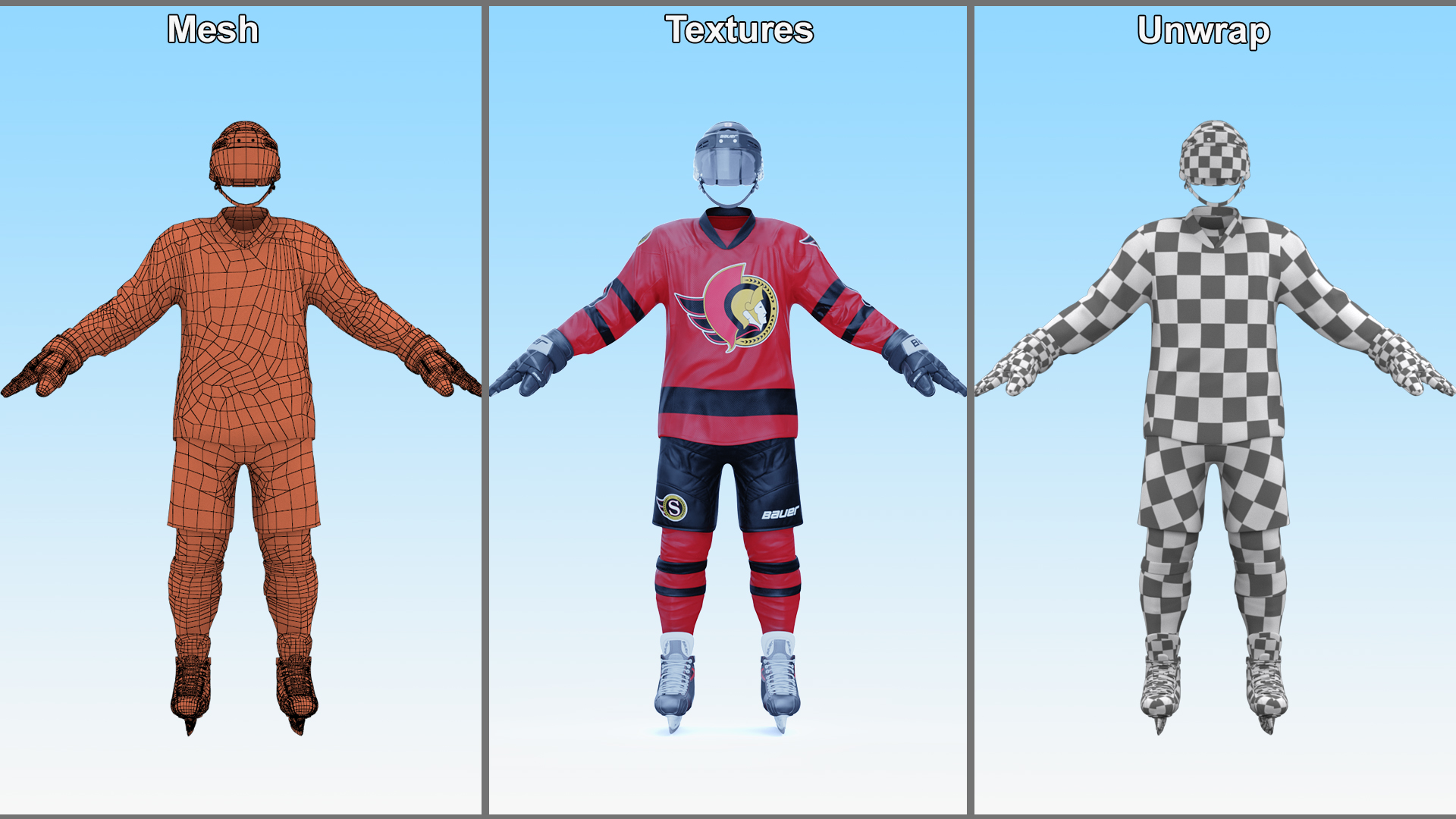 3D model Hockey Uniform Ottawa Senators