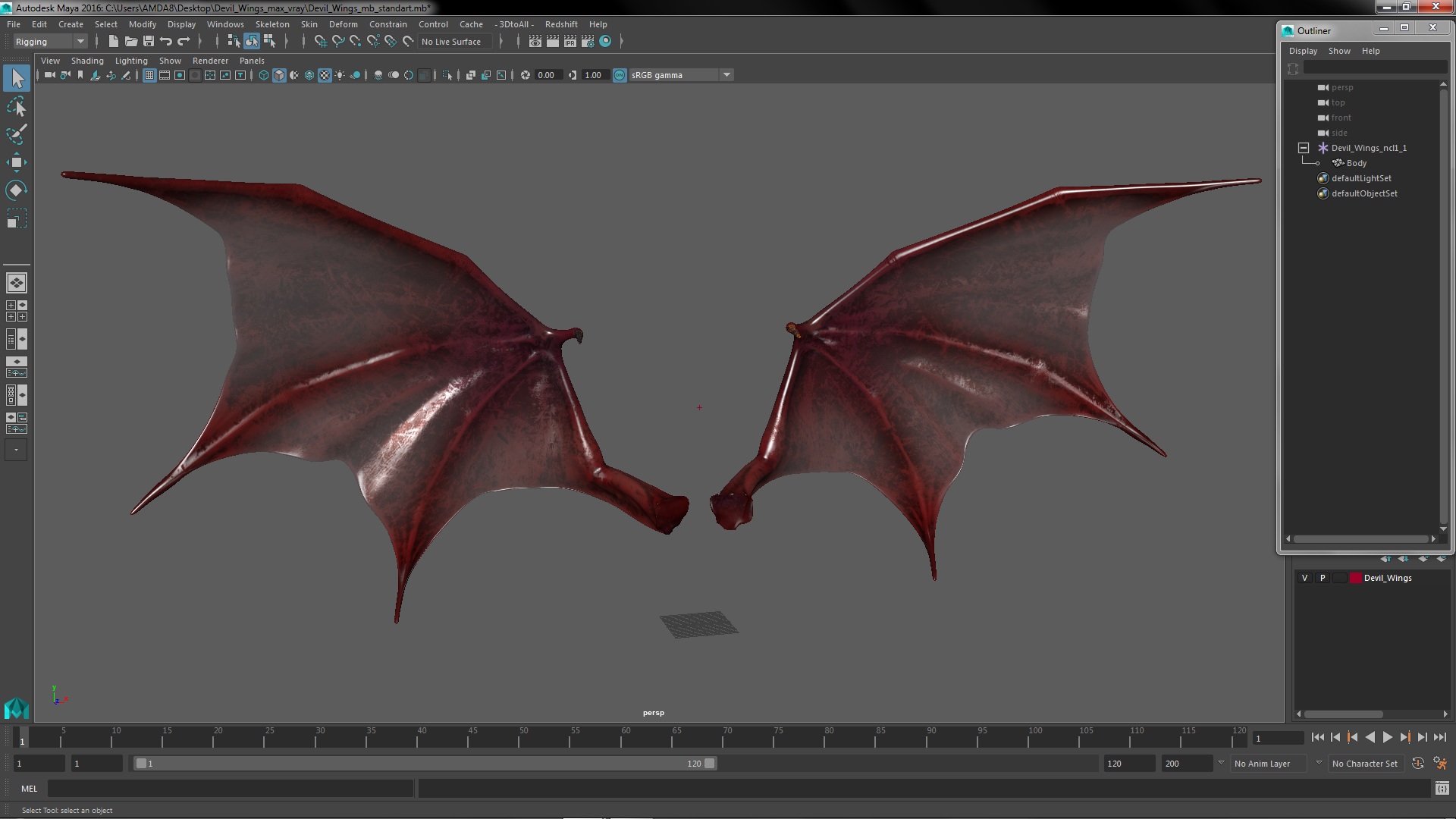 3D Devil Wings