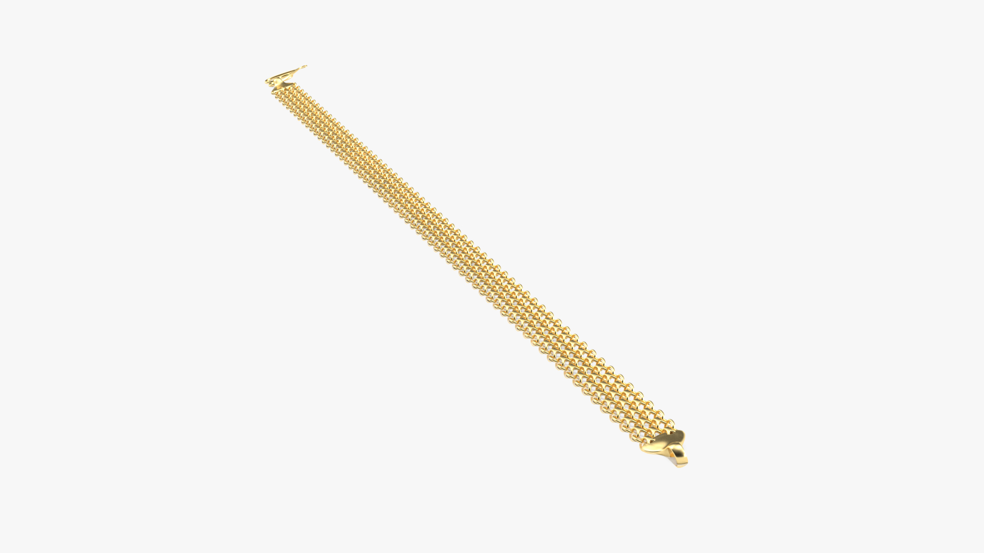 3D Mesh Jewelry Chain Gold model