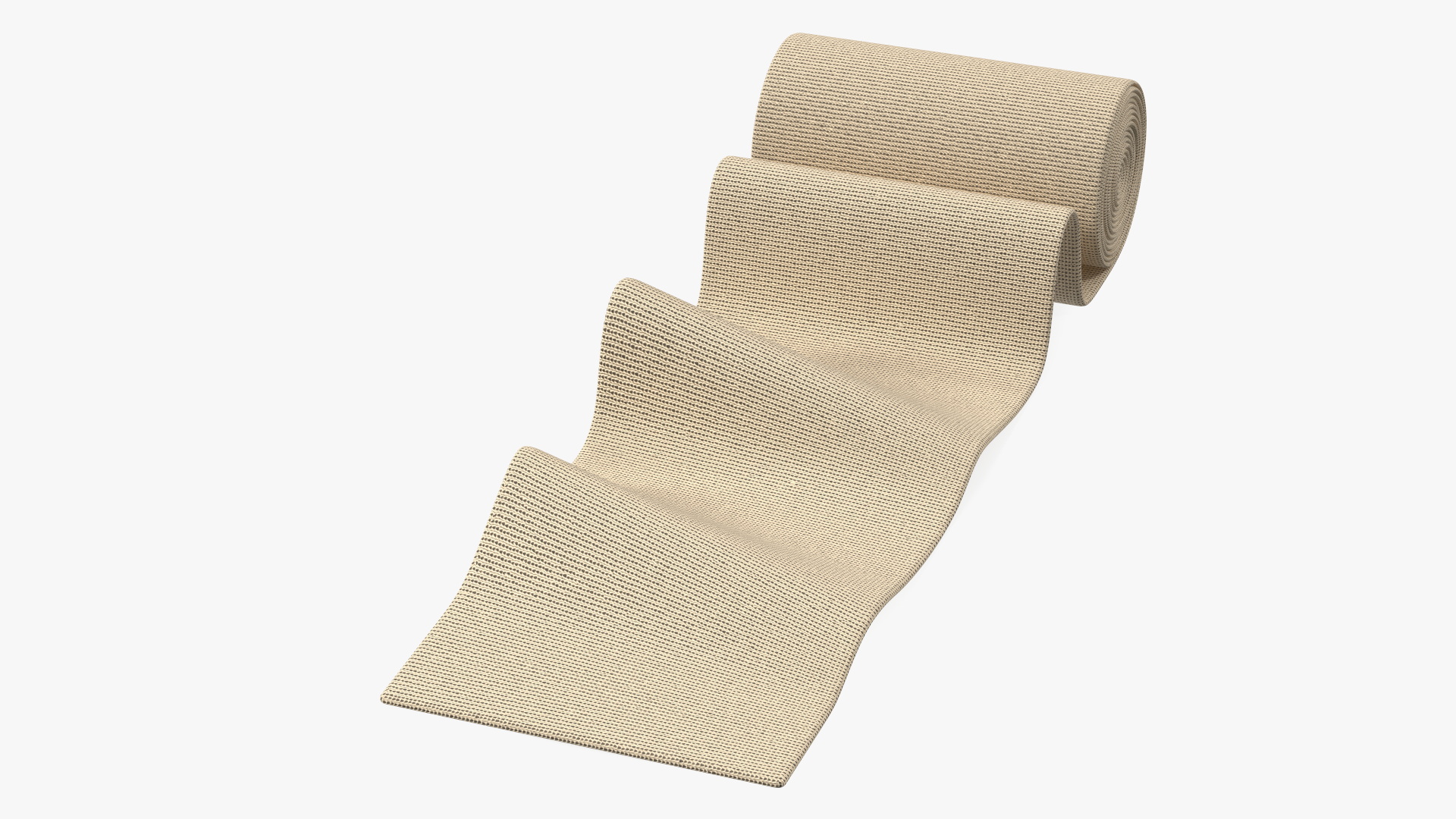 3D model Unfolded Elastic Bandage Beige