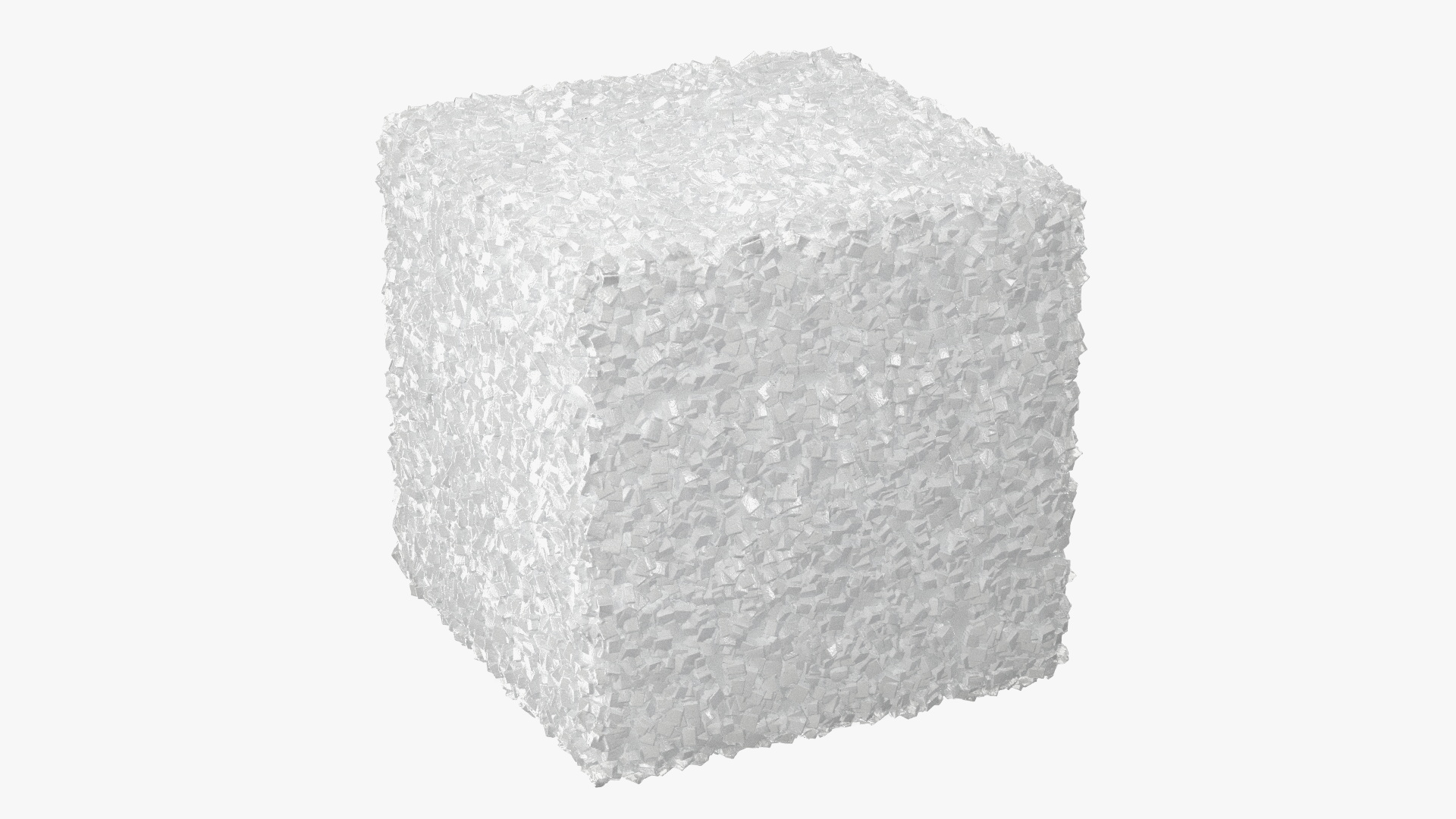 White Sugar Cube 1x1x1cm 3D model