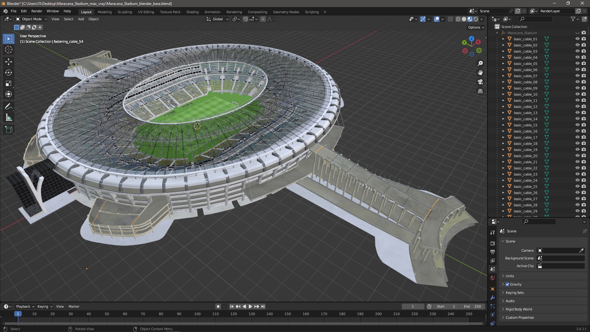 3D Maracana Stadium