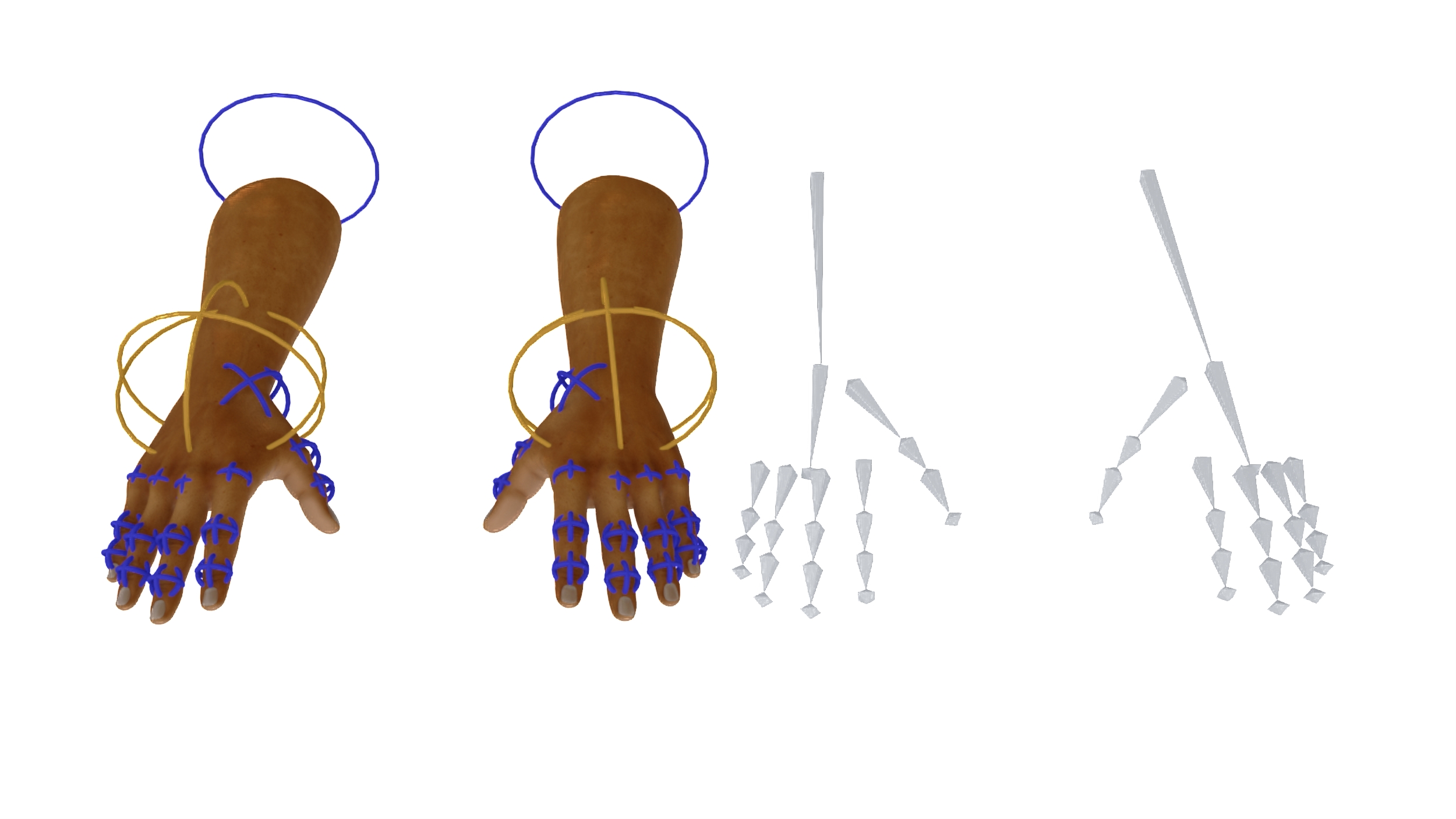 3D model European Man Hands Rigged