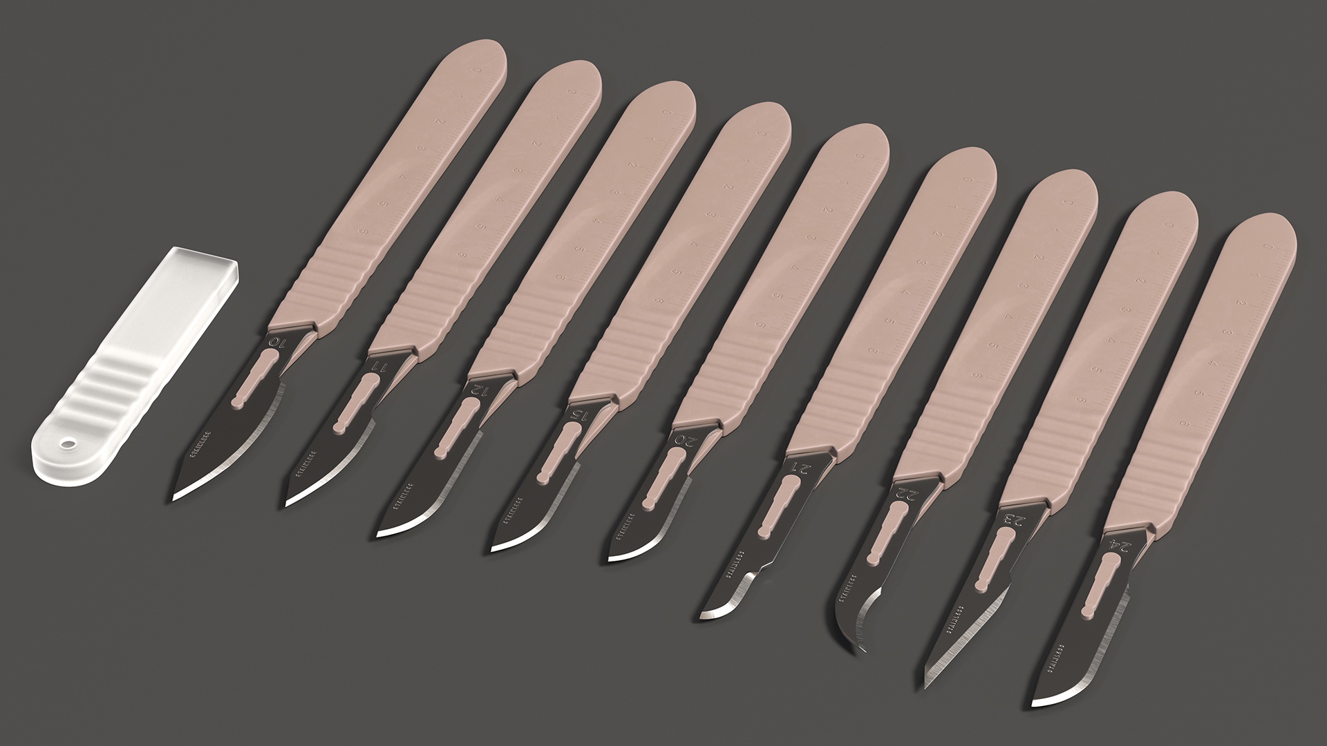 3D Sterile Scalpels with Plastic Handles Set