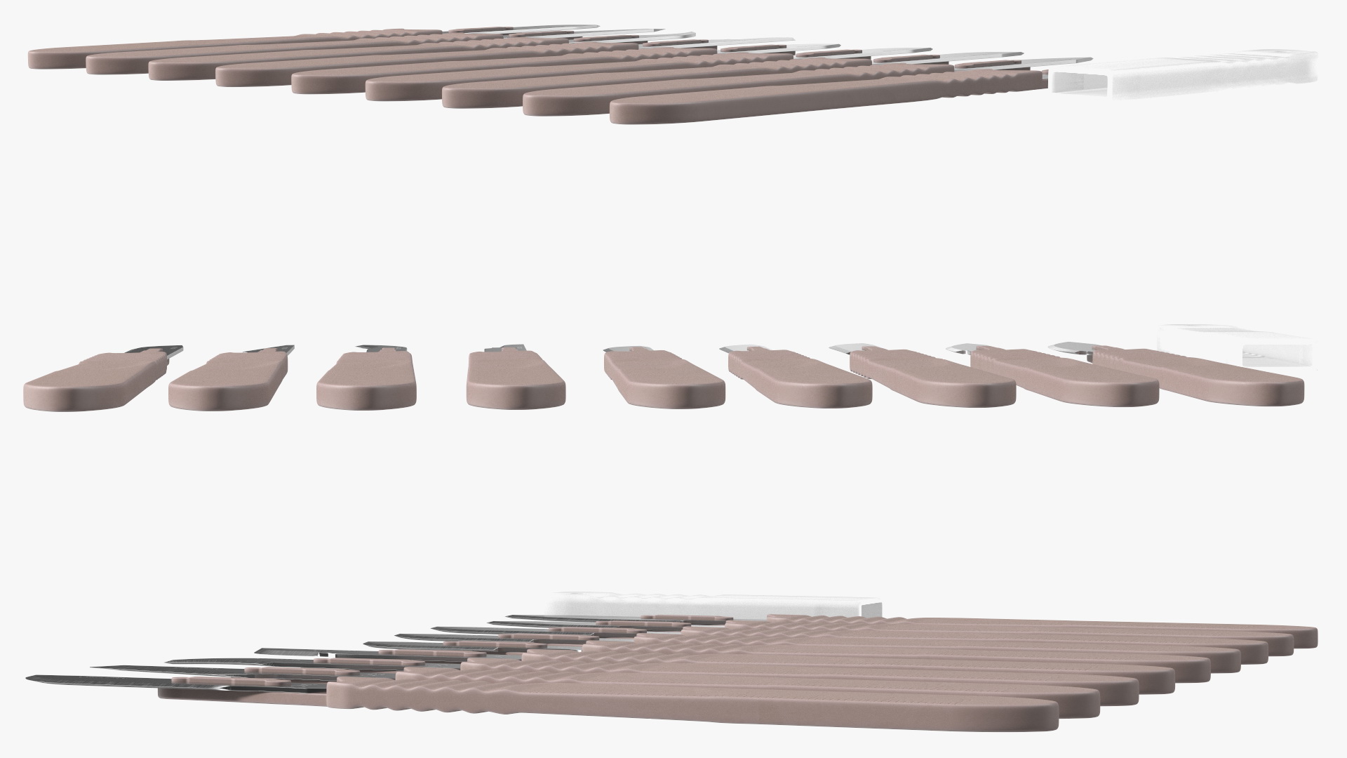 3D Sterile Scalpels with Plastic Handles Set