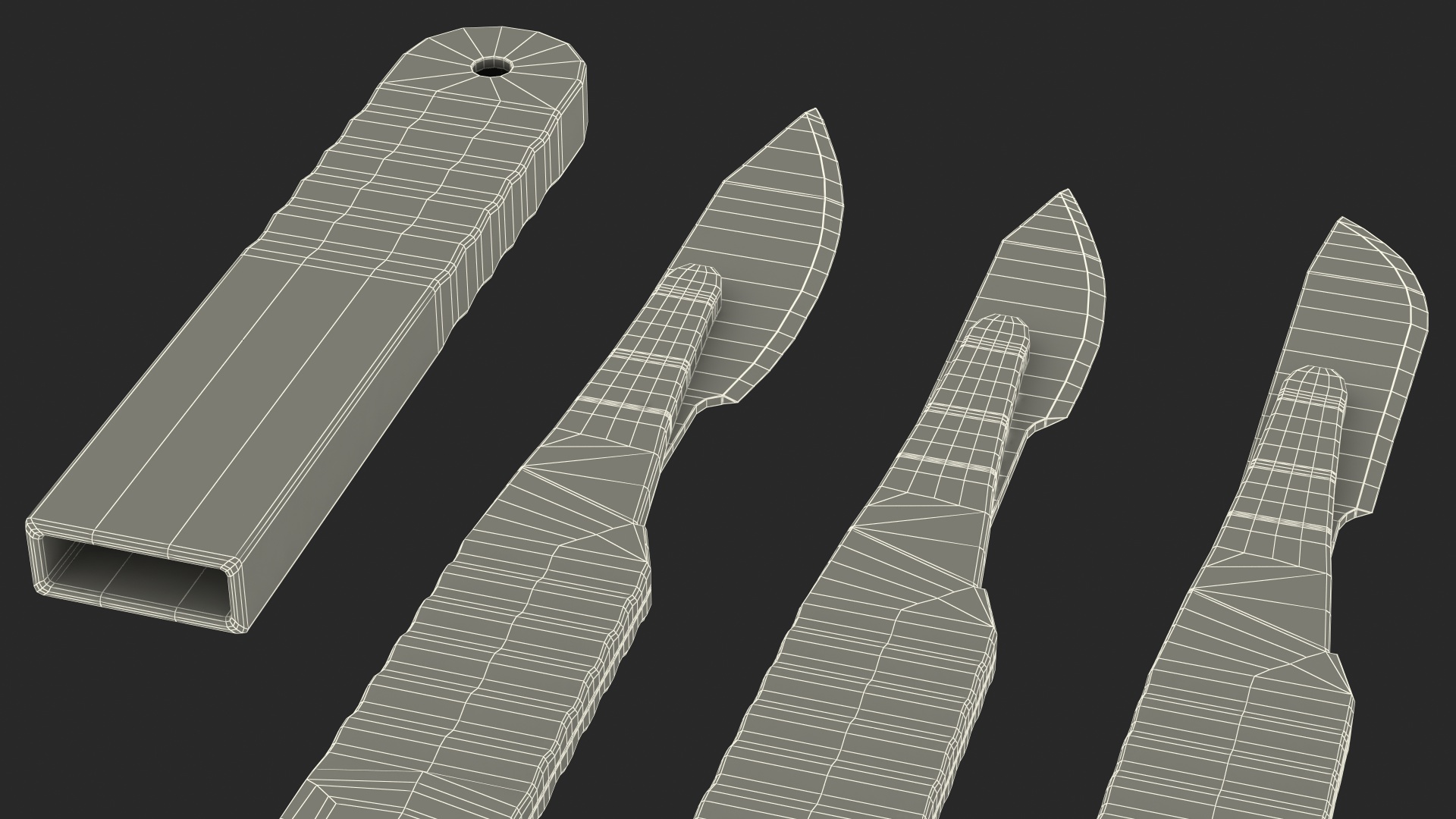 3D Sterile Scalpels with Plastic Handles Set