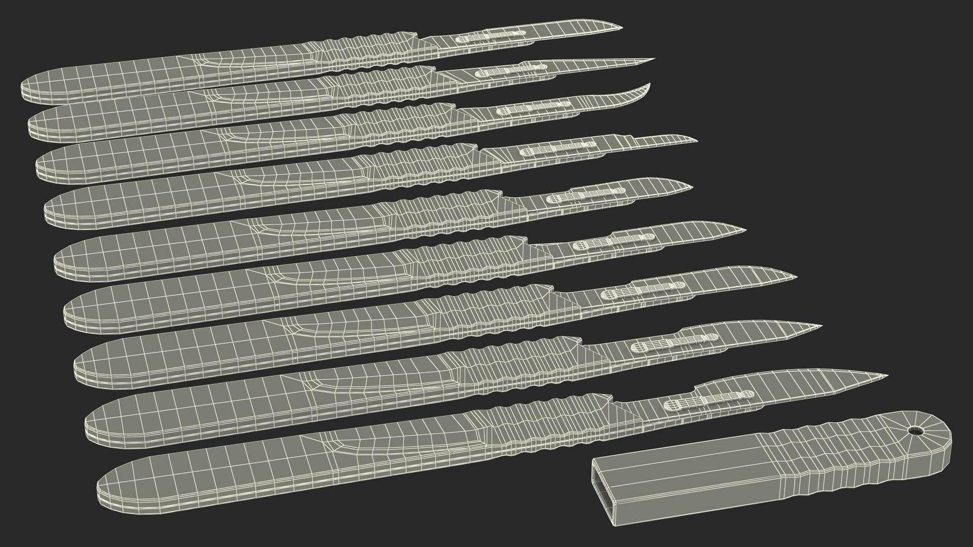 3D Sterile Scalpels with Plastic Handles Set