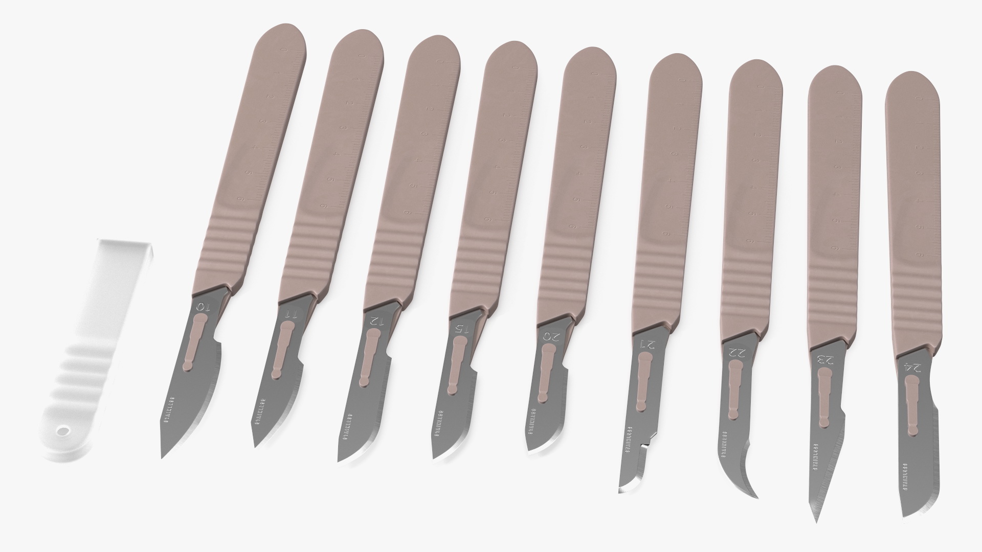 3D Sterile Scalpels with Plastic Handles Set