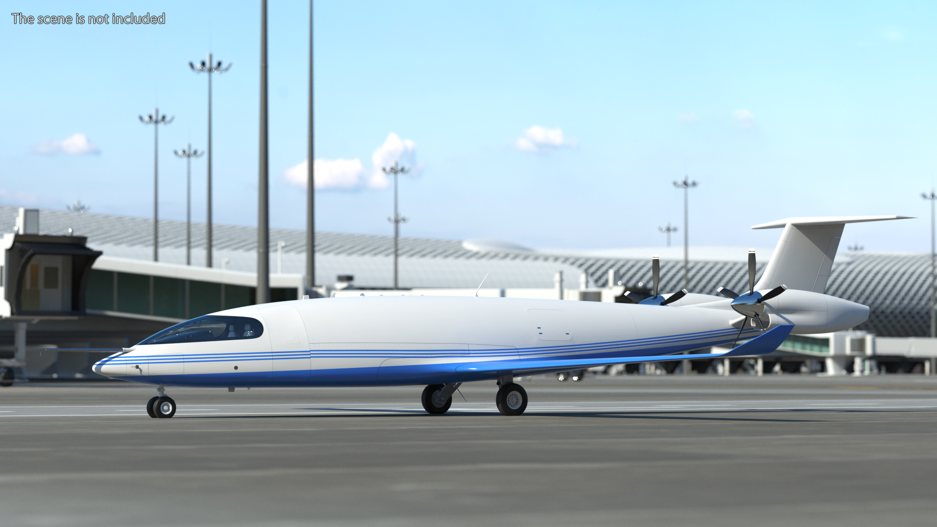 3D model Electric Cargo Aircraft Rigged