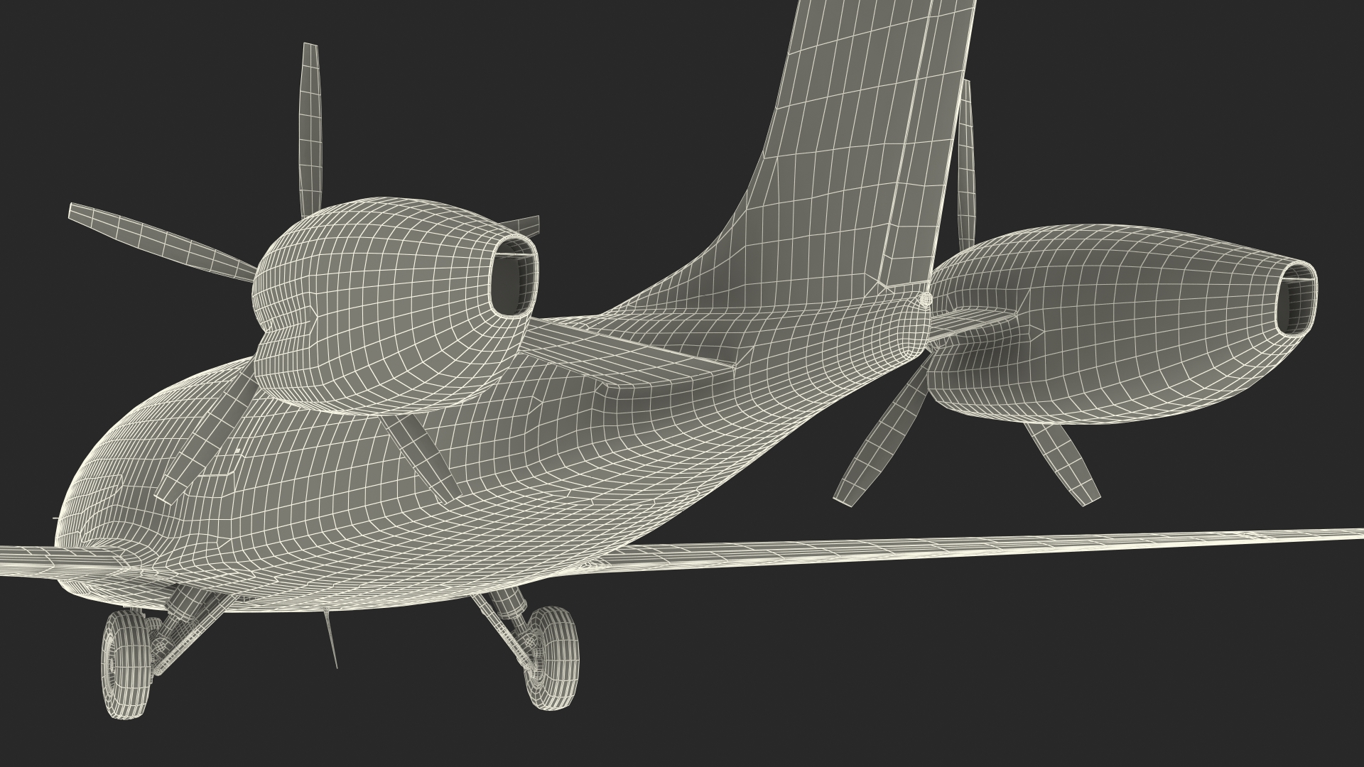 3D model Electric Cargo Aircraft Rigged