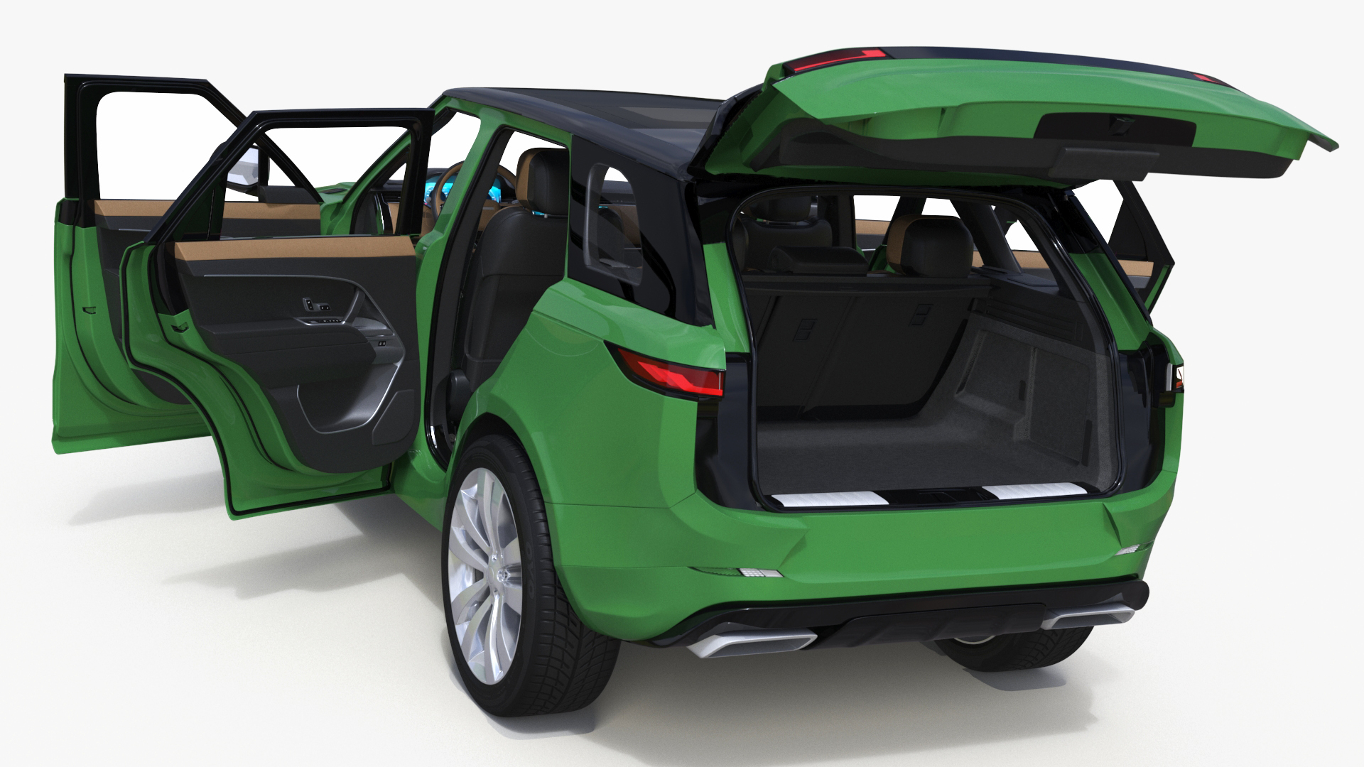 3D Green Modern Crossover Sport model