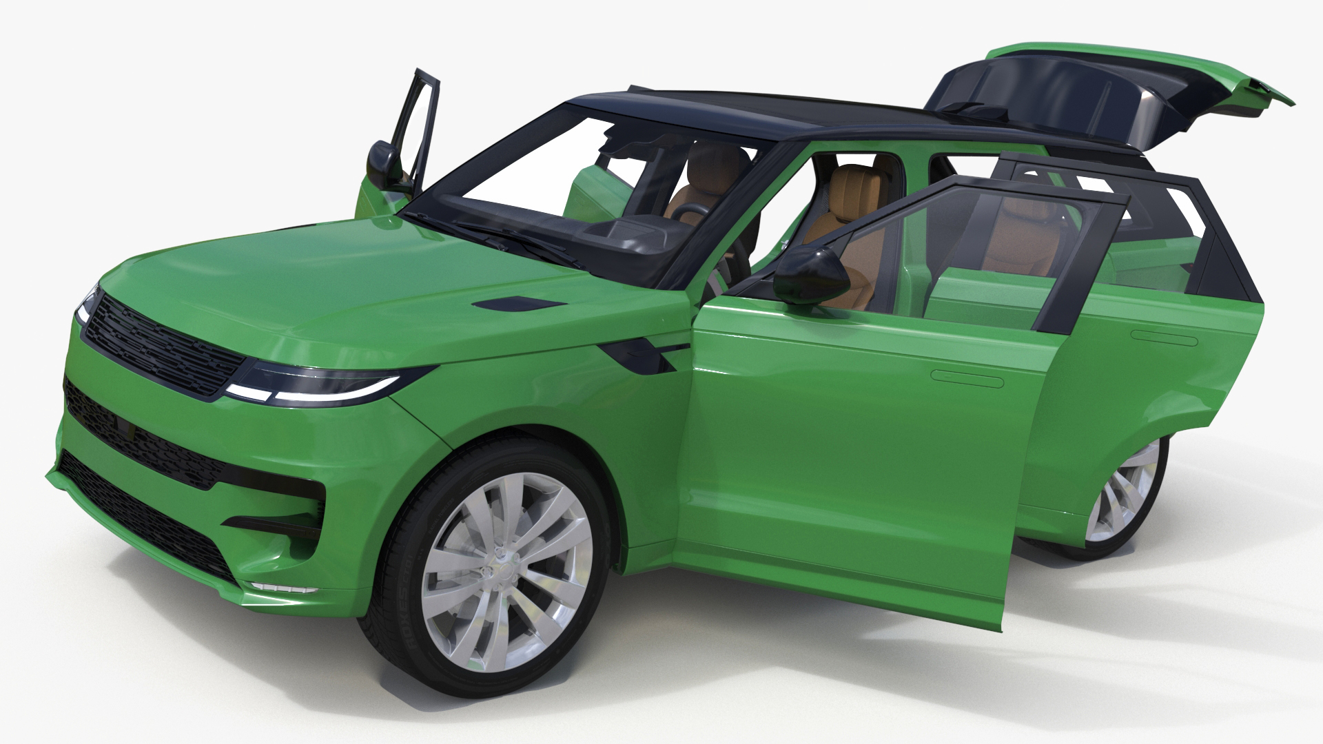 3D Green Modern Crossover Sport model