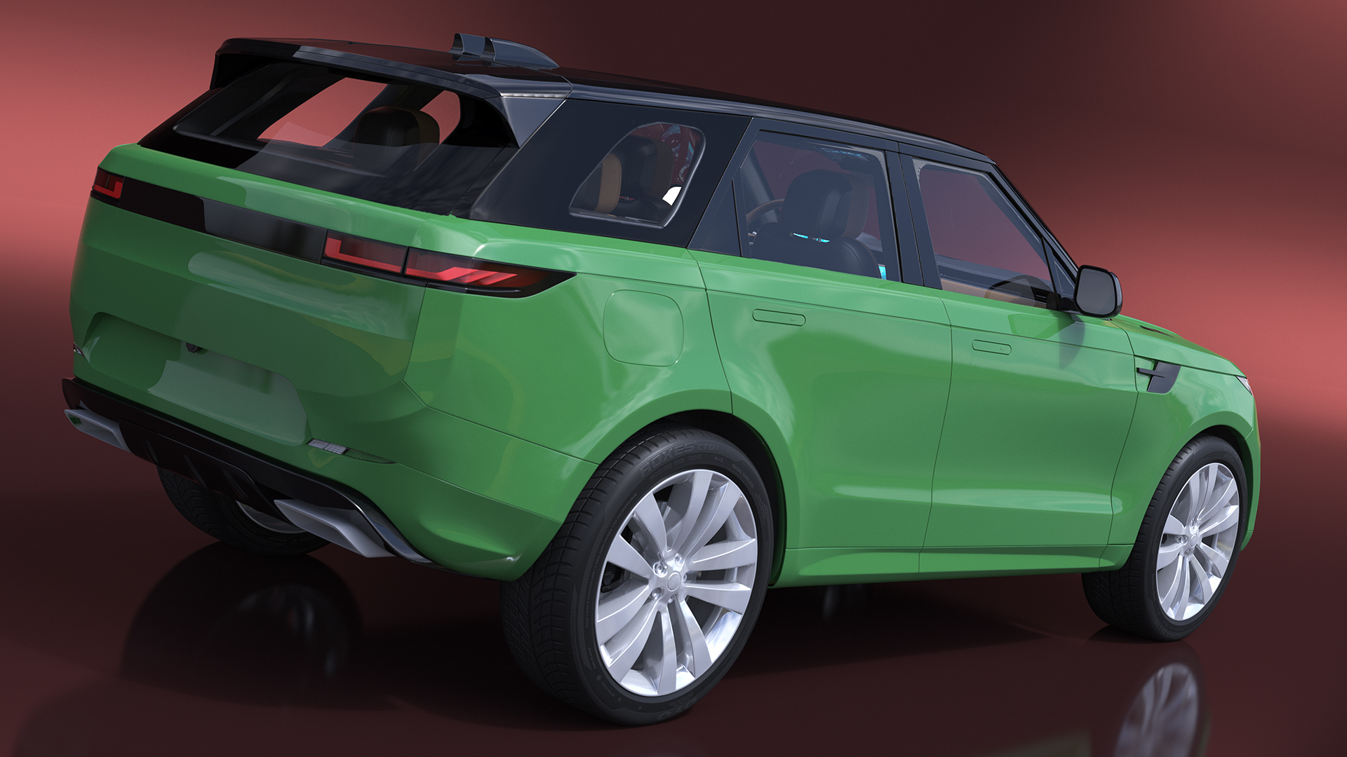 3D Green Modern Crossover Sport model