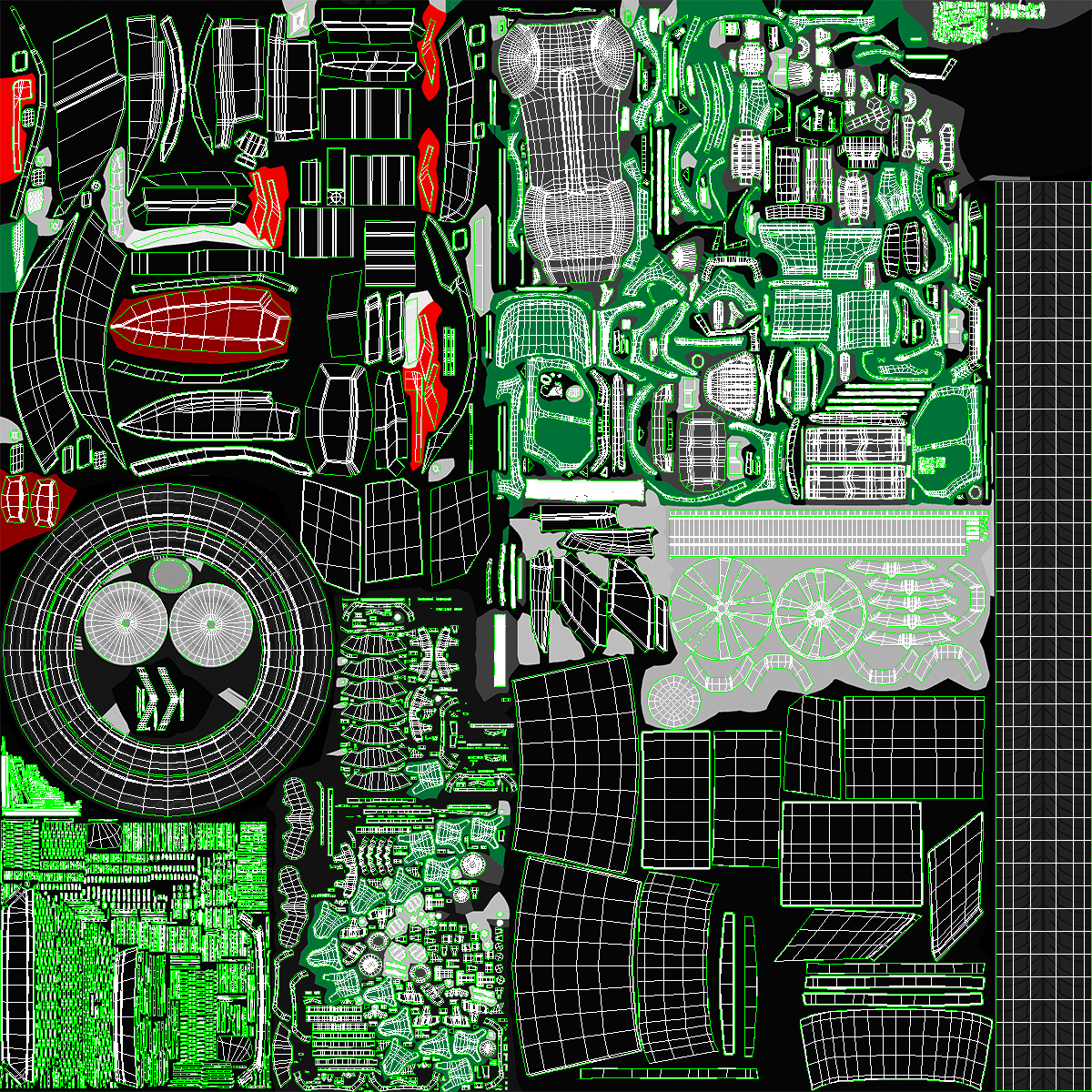 3D Green Modern Crossover Sport model