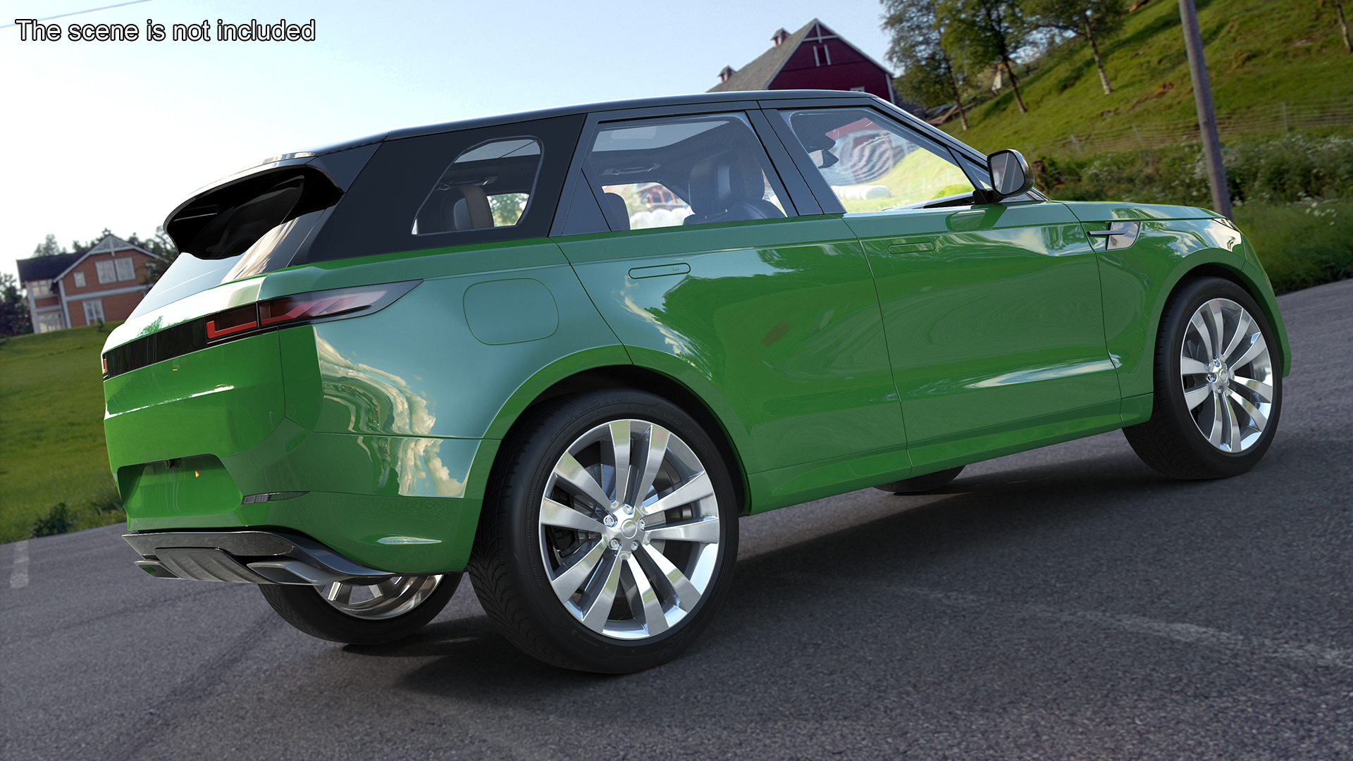 3D Green Modern Crossover Sport model