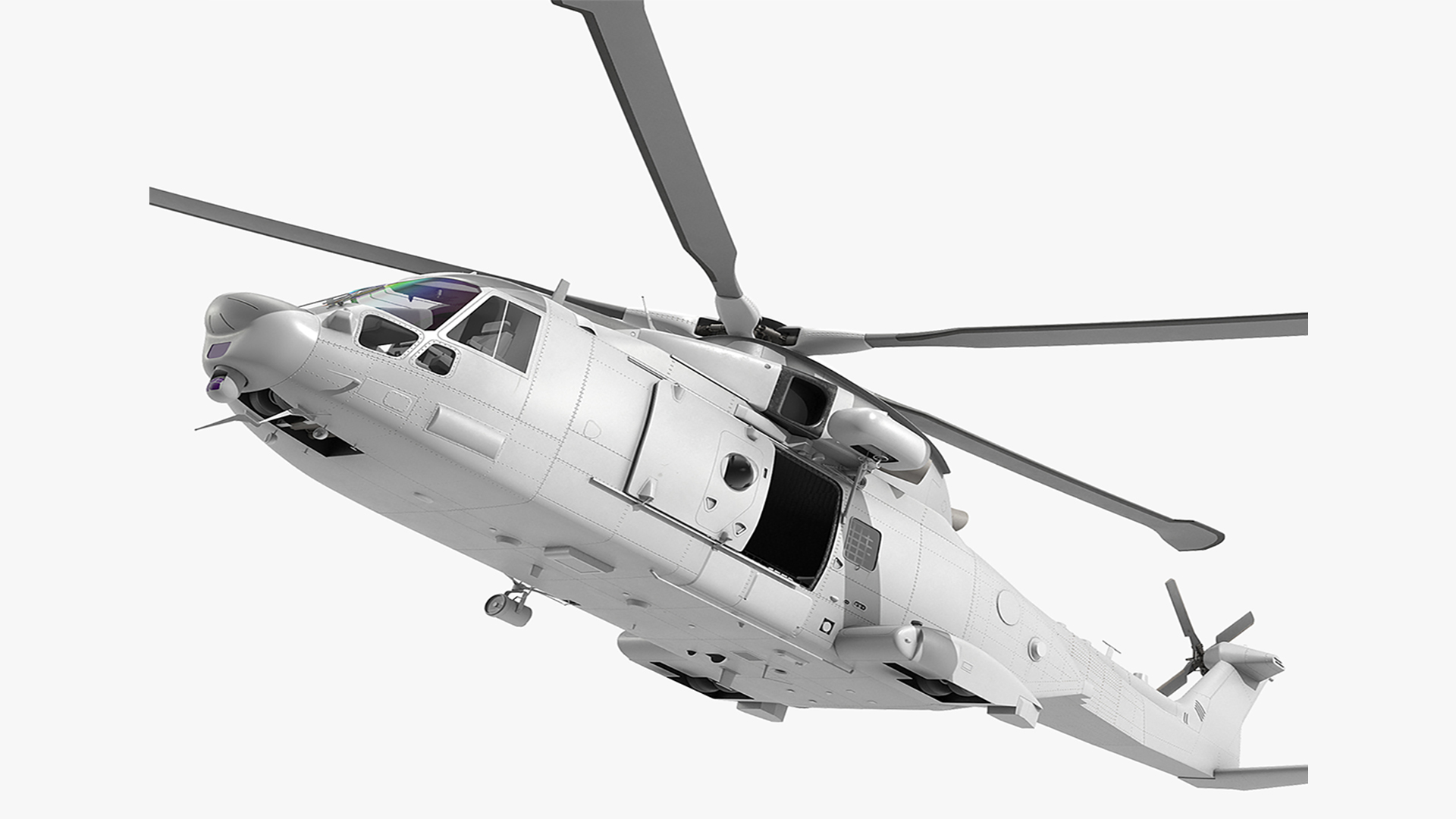 3D Multipurpose Medium Transport Helicopter Rigged for Cinema 4D