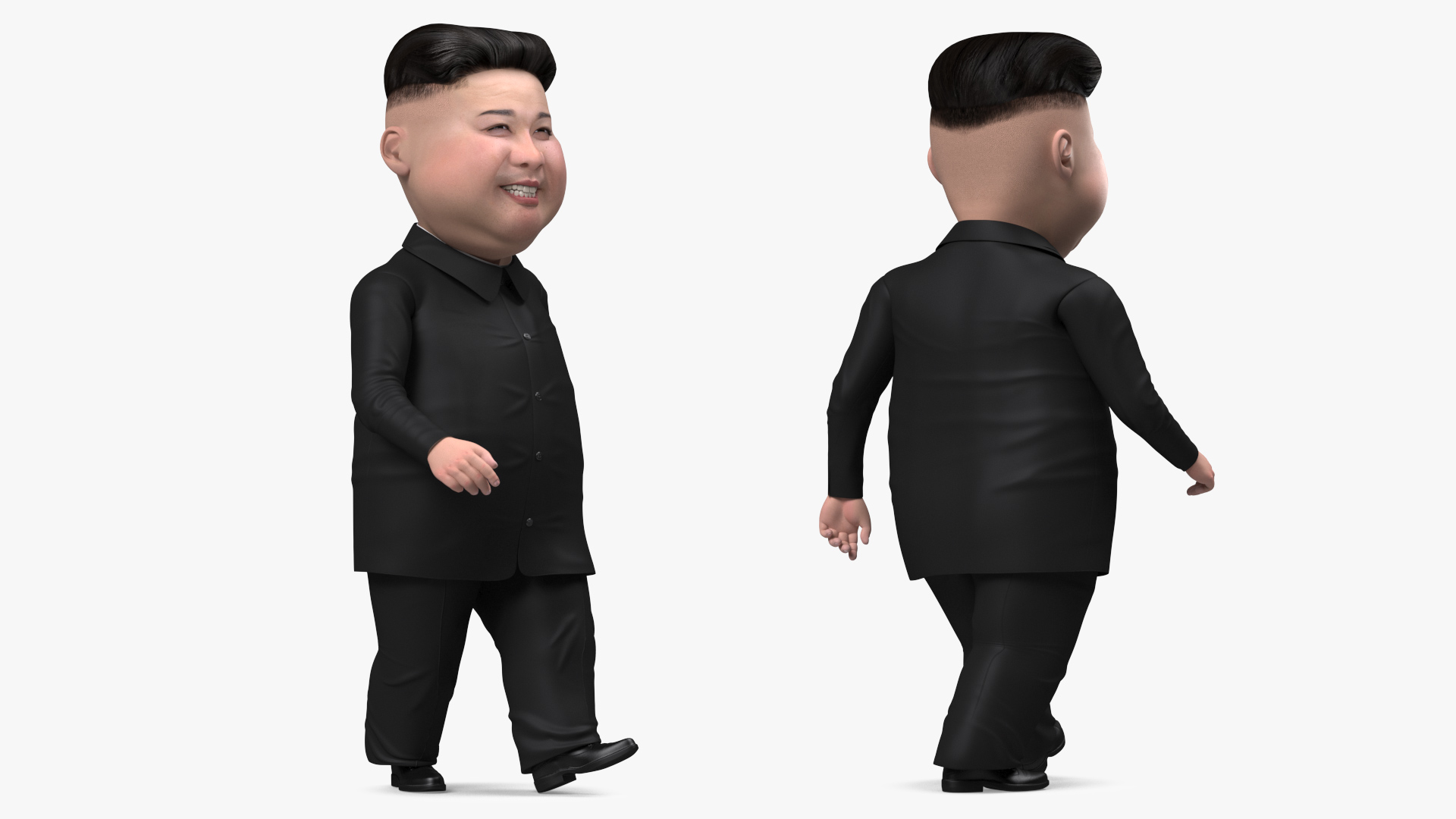 3D Cartoon Kim Jong Un Rigged