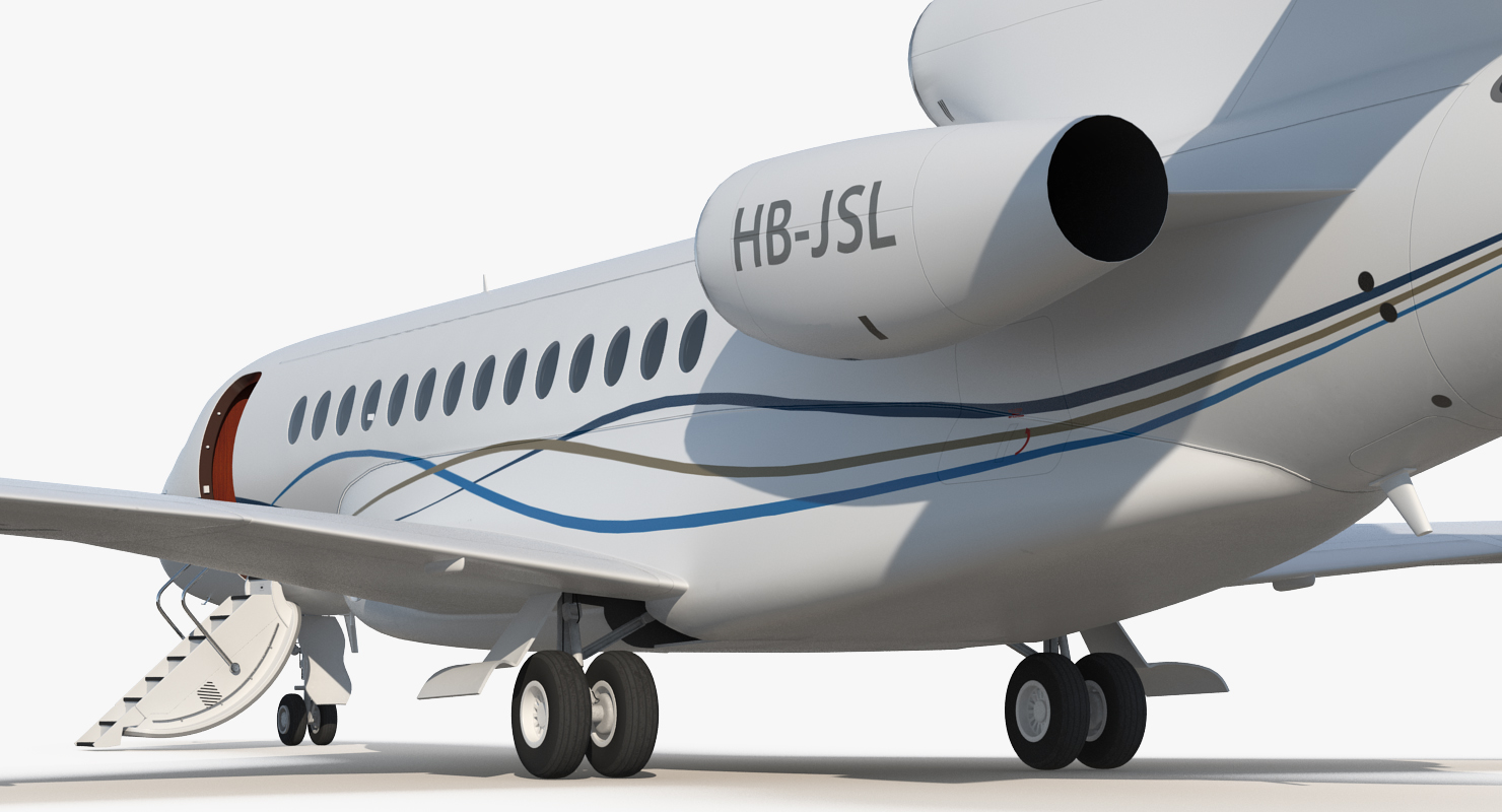 3D model Business Long Range Trijet Dassault Falcon 7X