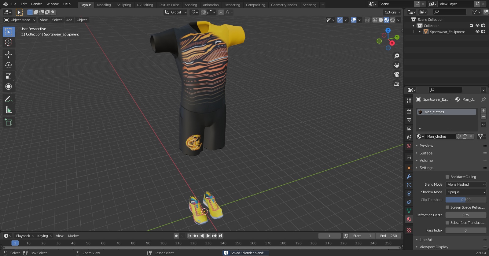 3D model Sportswear Equipment