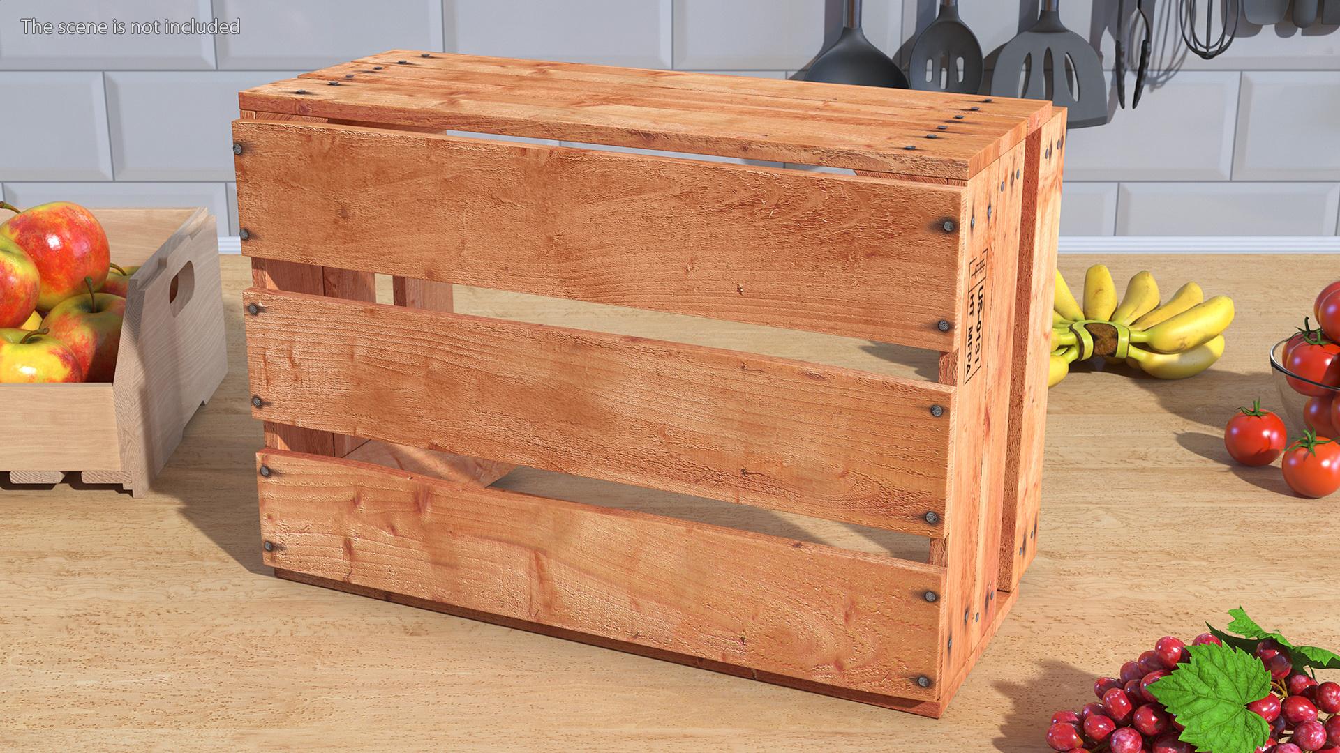 3D Wooden Fruit Box