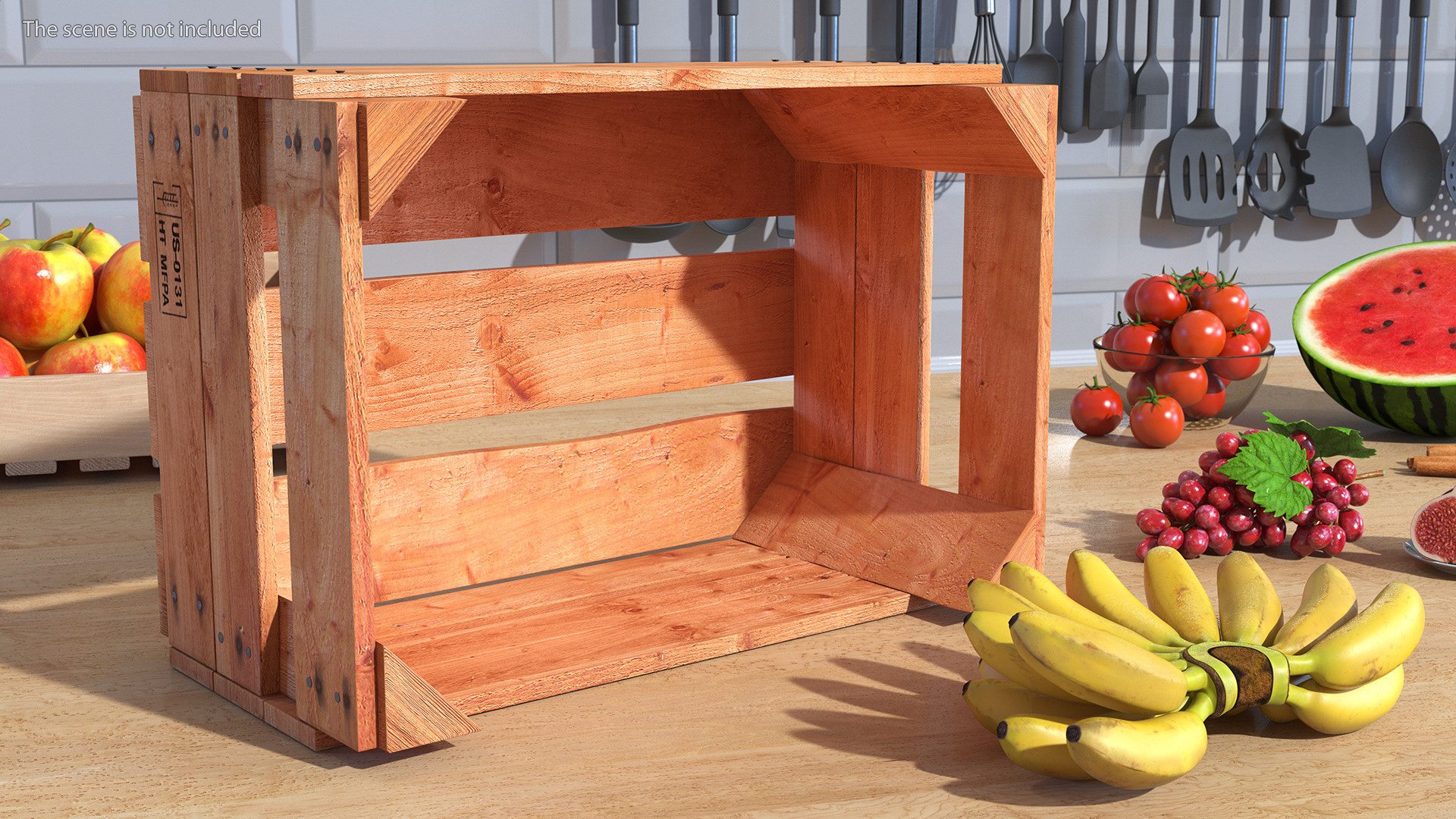 3D Wooden Fruit Box