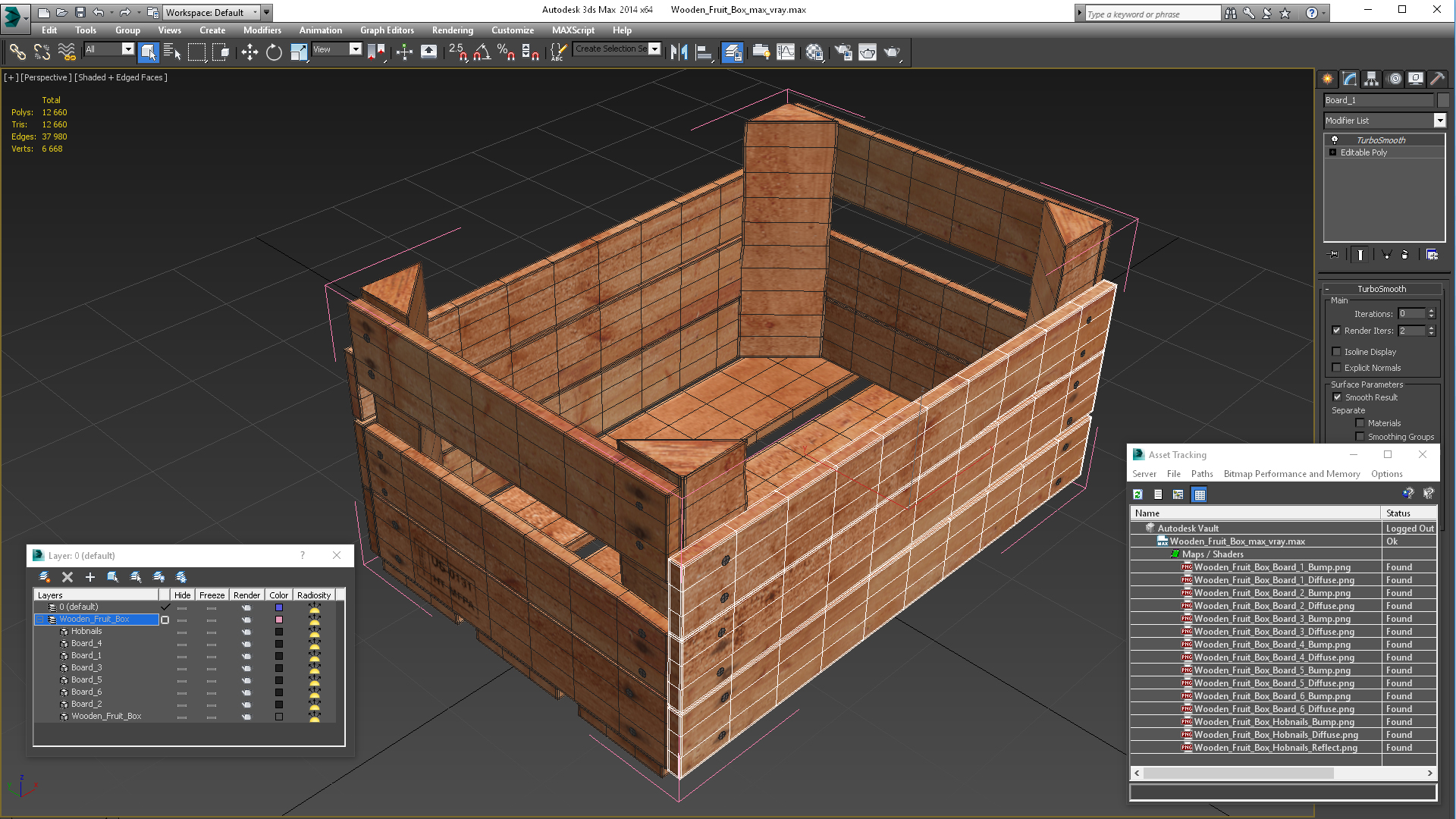 3D Wooden Fruit Box