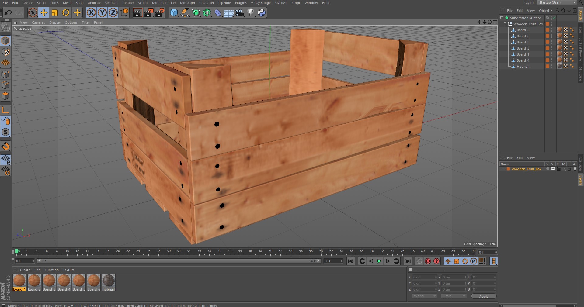 3D Wooden Fruit Box