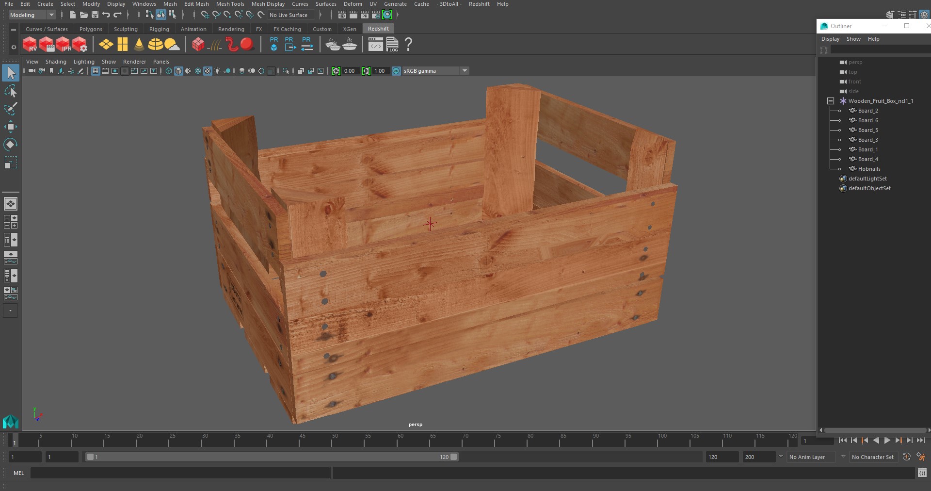 3D Wooden Fruit Box