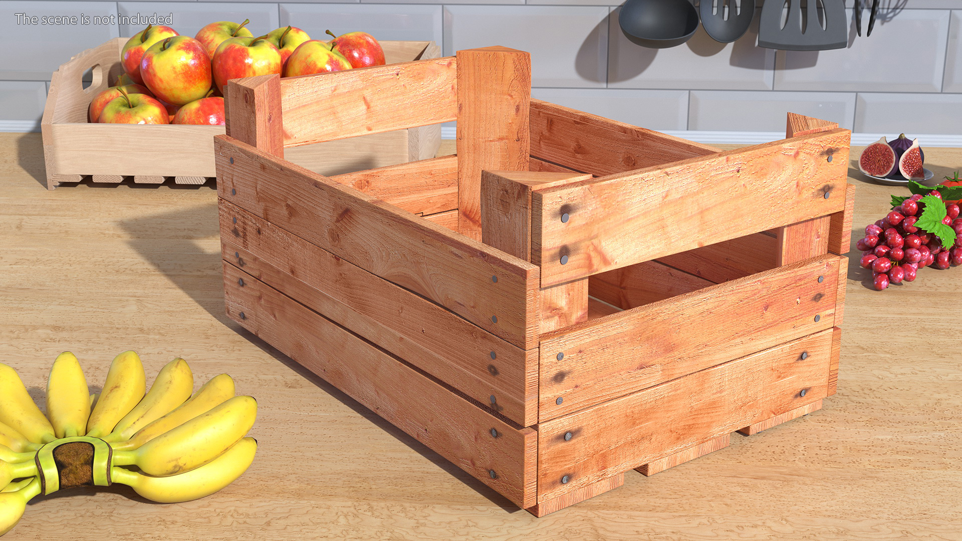 3D Wooden Fruit Box