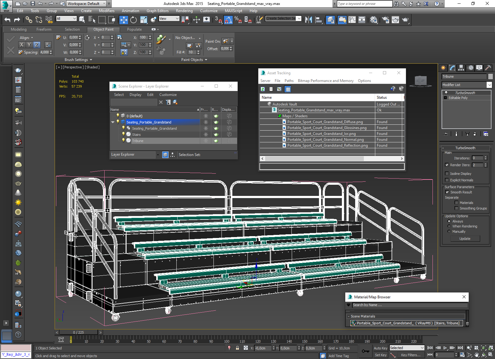 Seating Portable Grandstand 3D