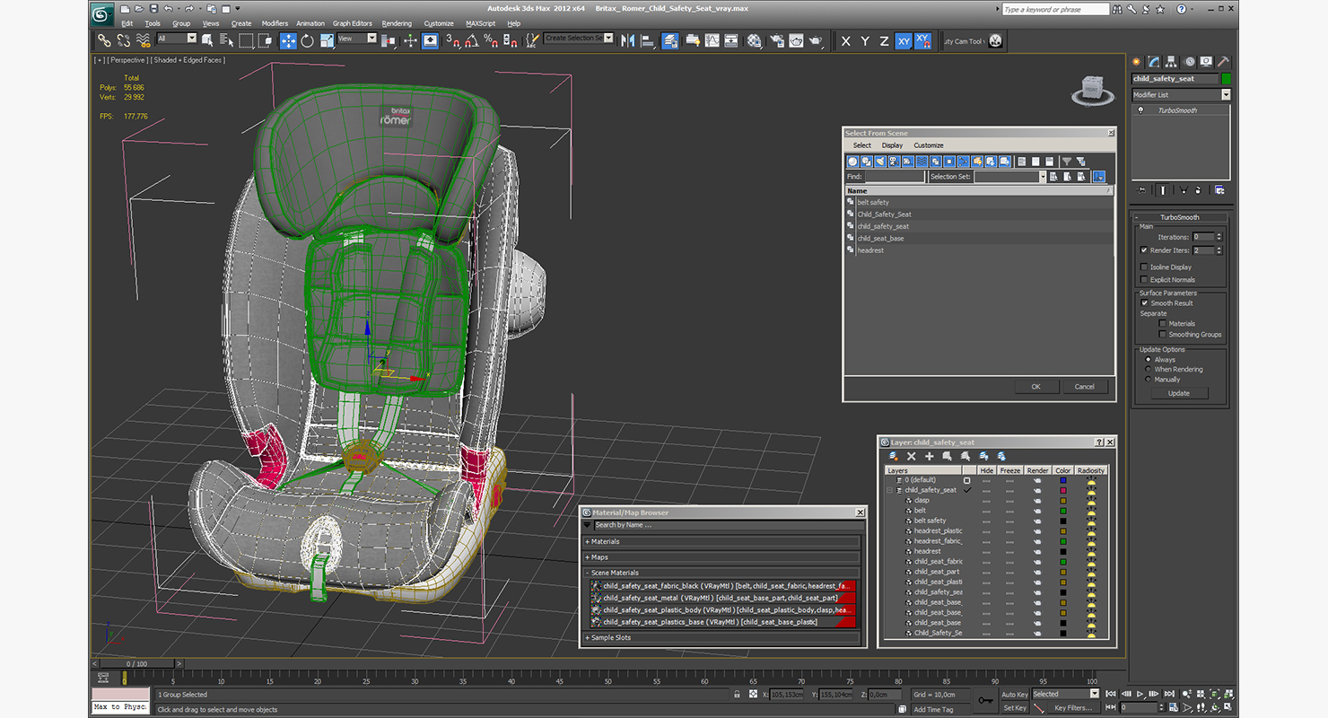 3D model Britax Romer Child Safety Seat