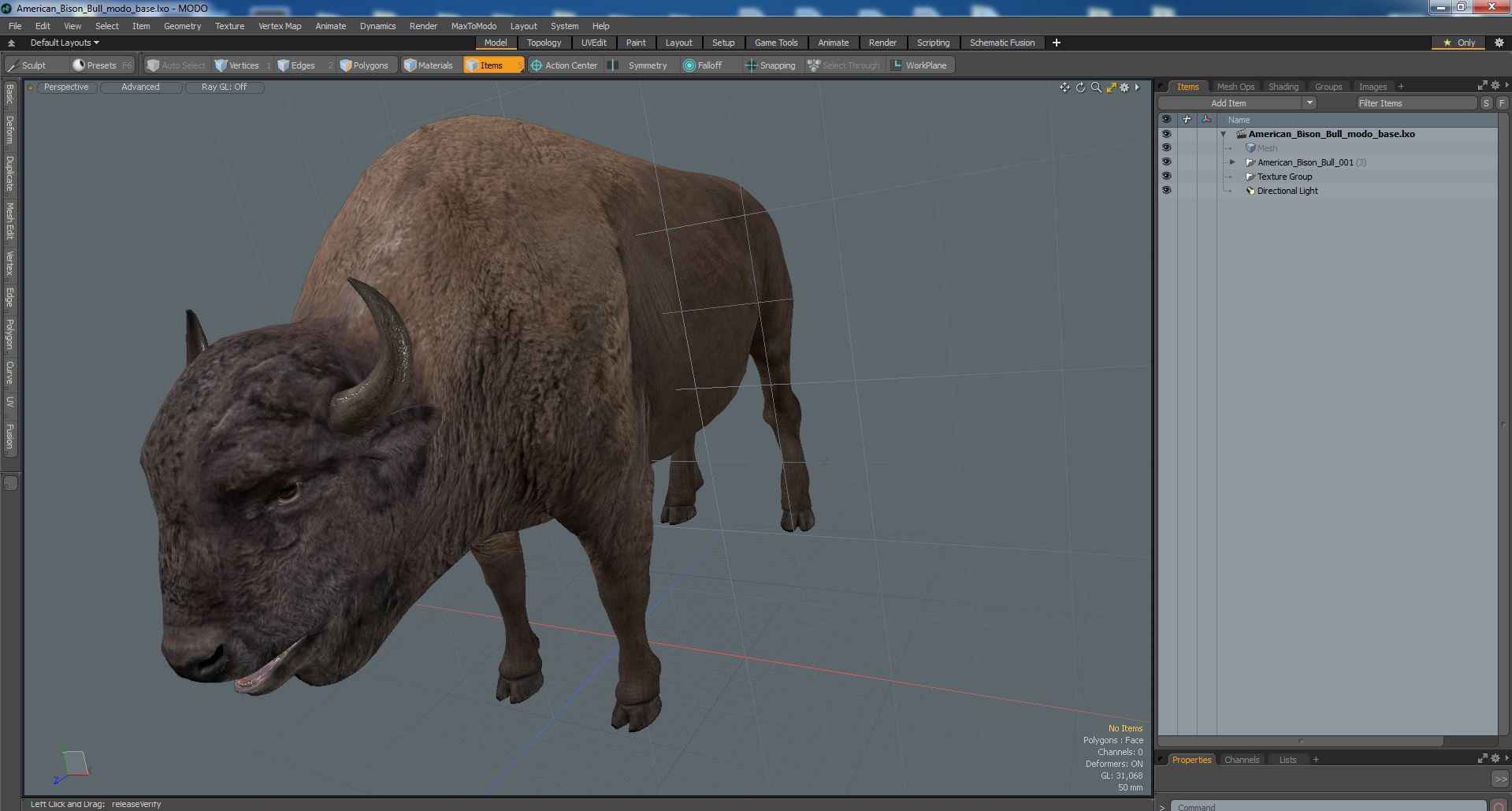 American Bison Bull 3D model