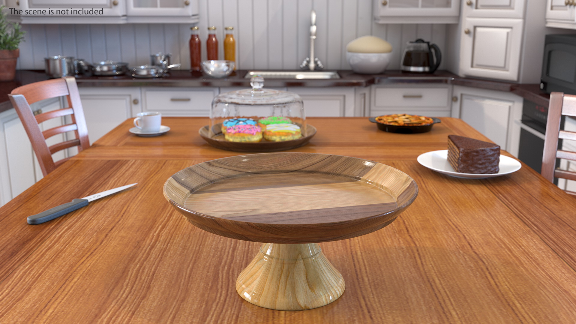 Cake Stand Wooden 3D