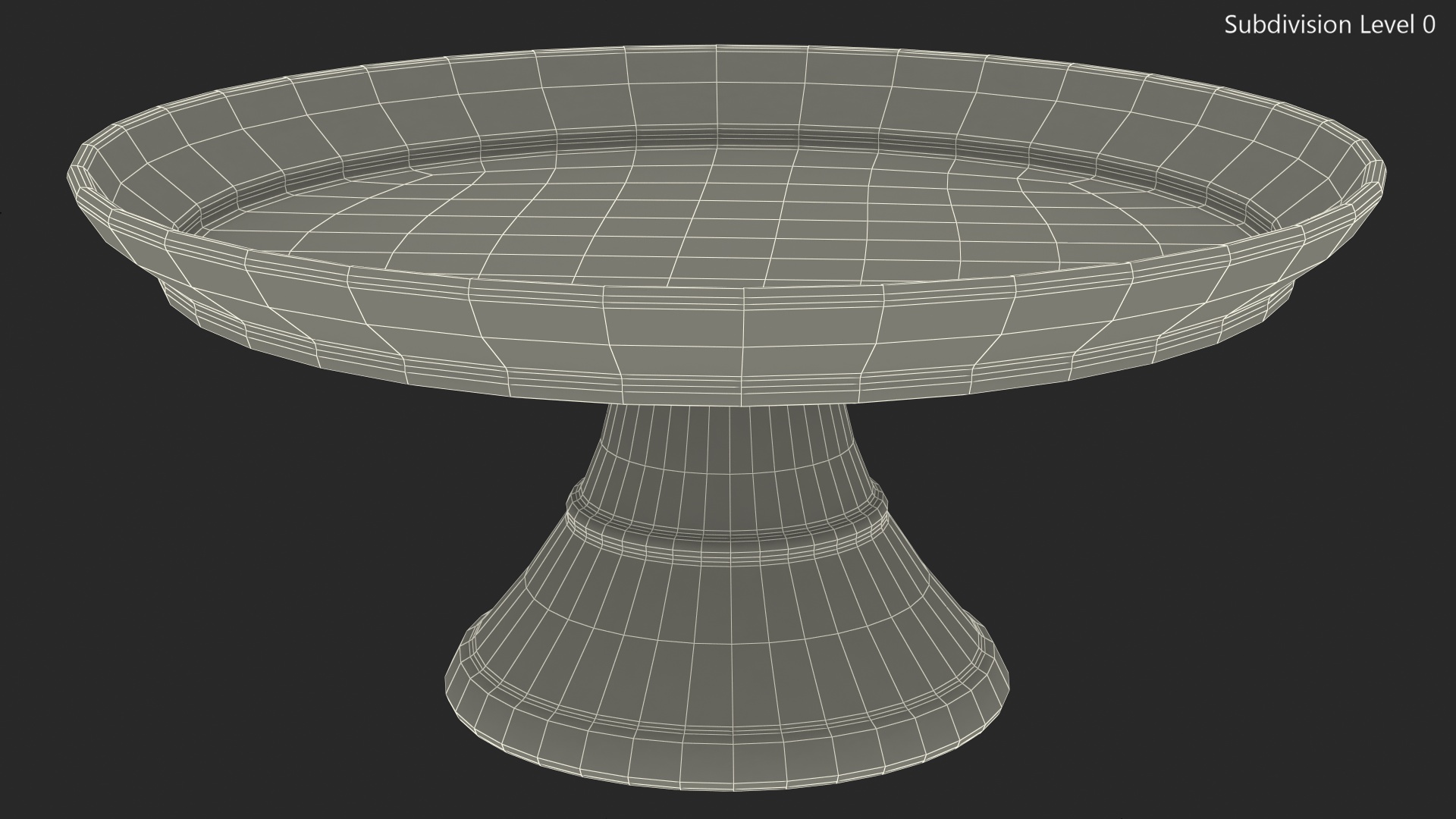 Cake Stand Wooden 3D