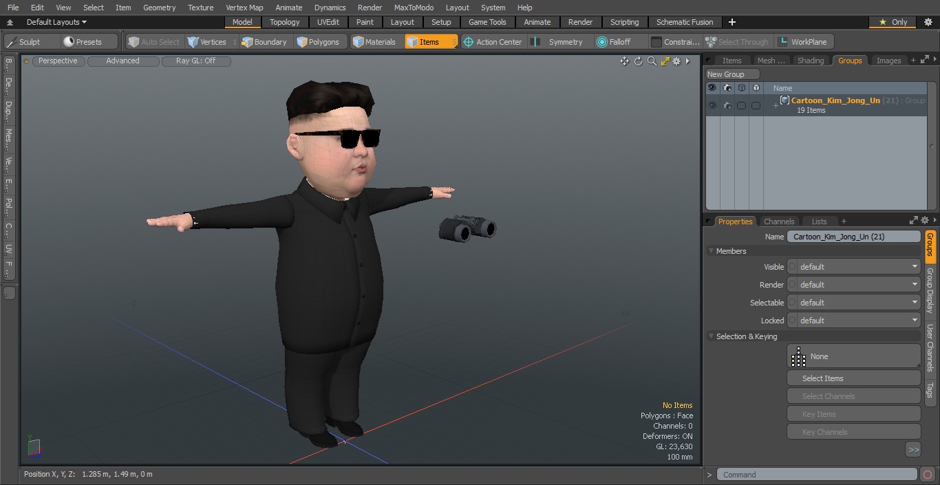 Cartoon Kim Jong Un 3D model