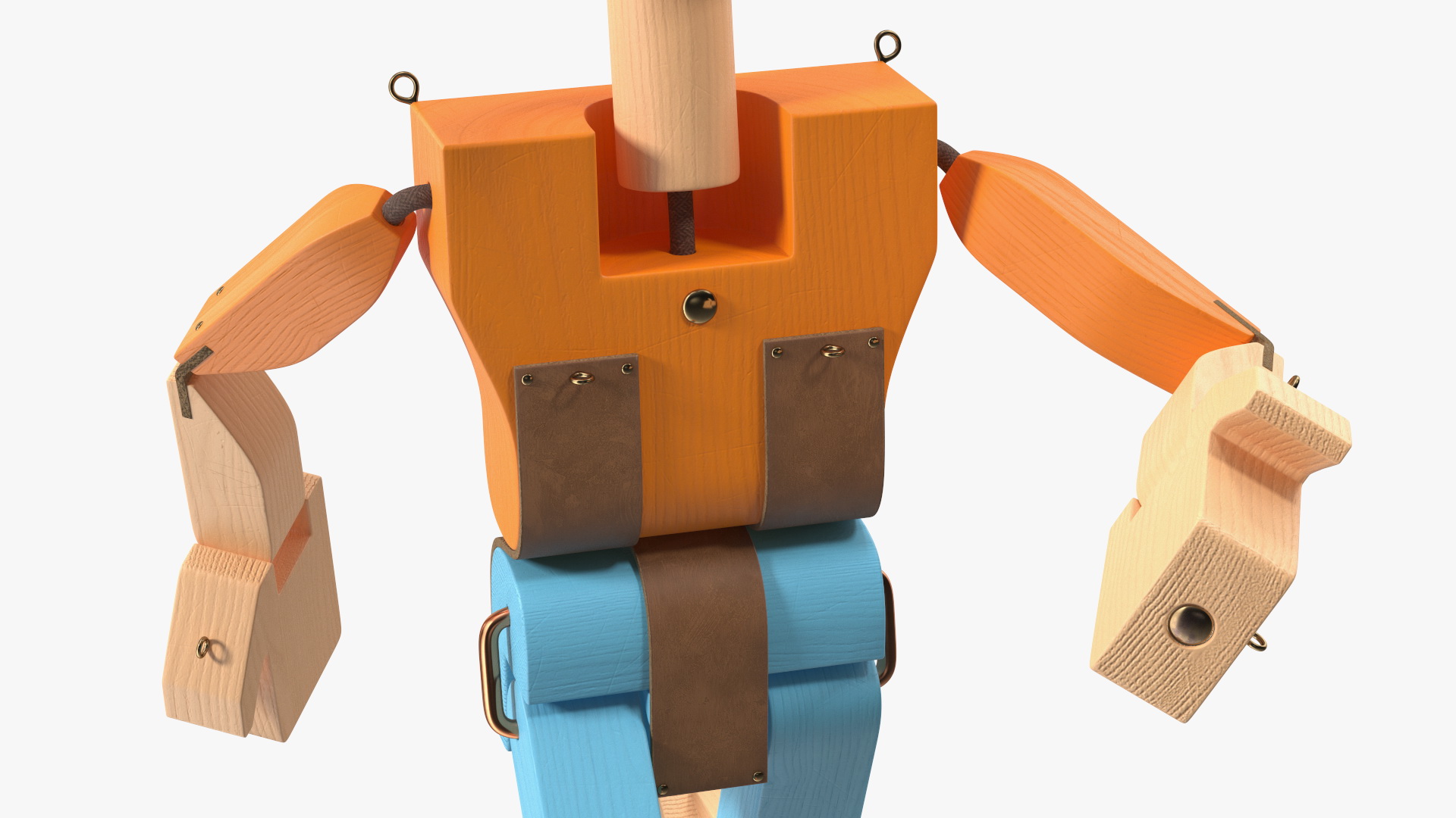 Walk Colored Wooden Character 3D model