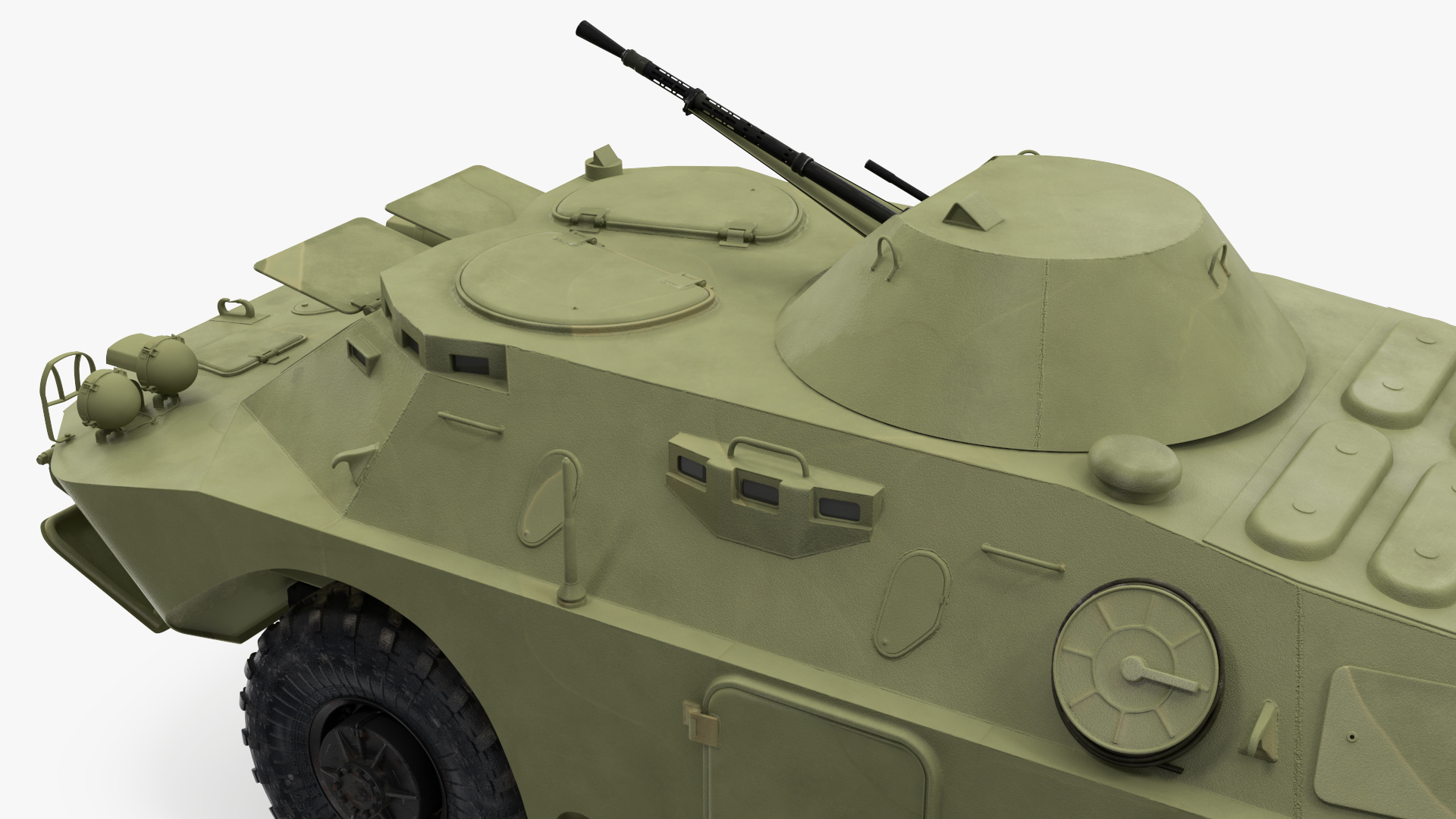 3D BRDM 2 Amphibious Vehicle Green