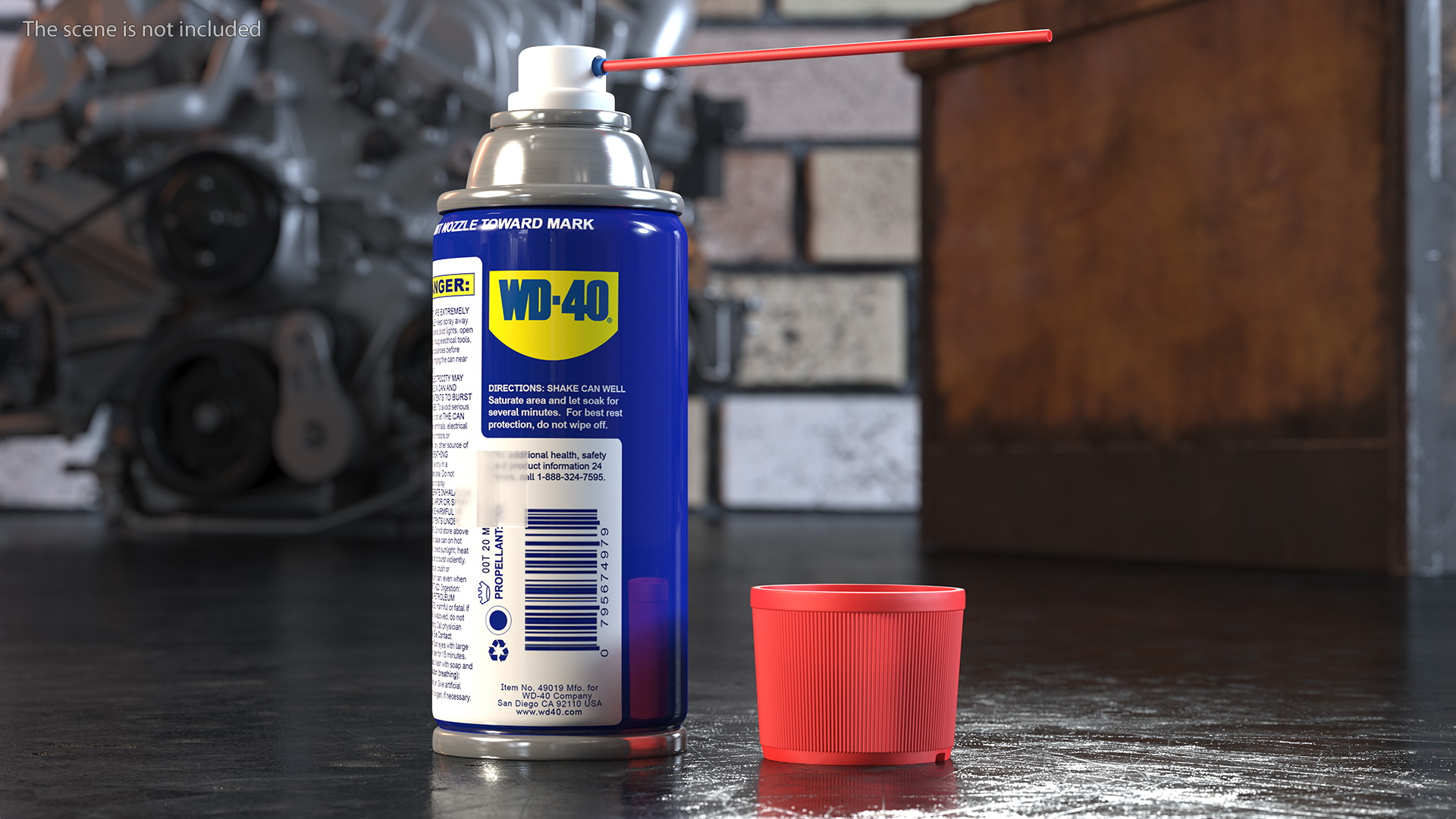 Opened WD 40 Multi Use Product Aerosol Spray 3D model