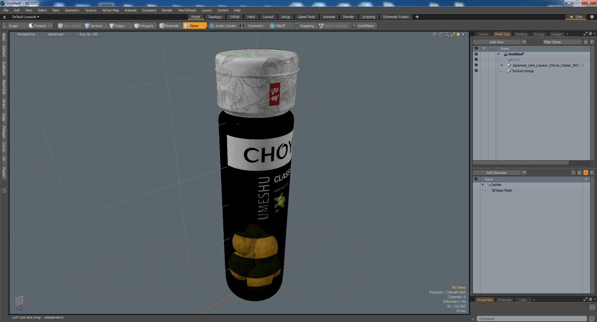 Japanese Ume Liqueur Choya Classic 3D model