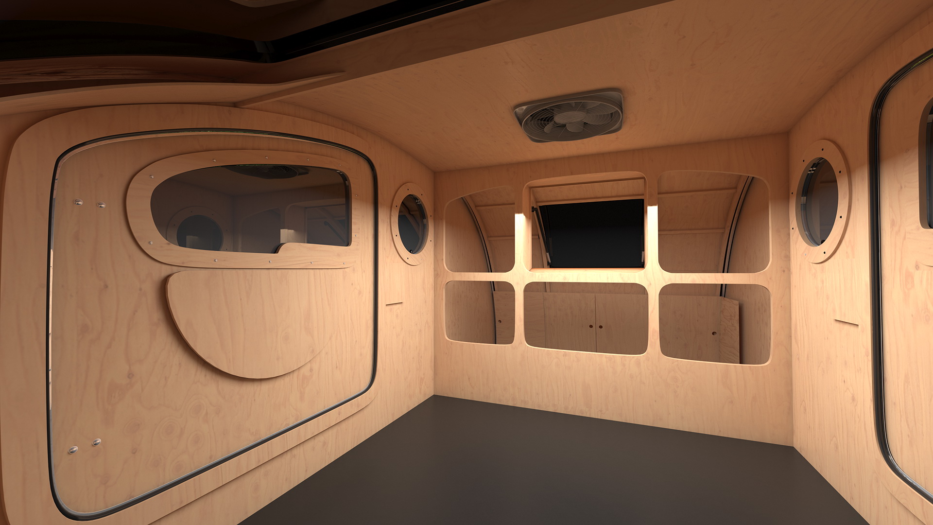 3D model Vistabule Teardrop Camping Trailer Simple Interior