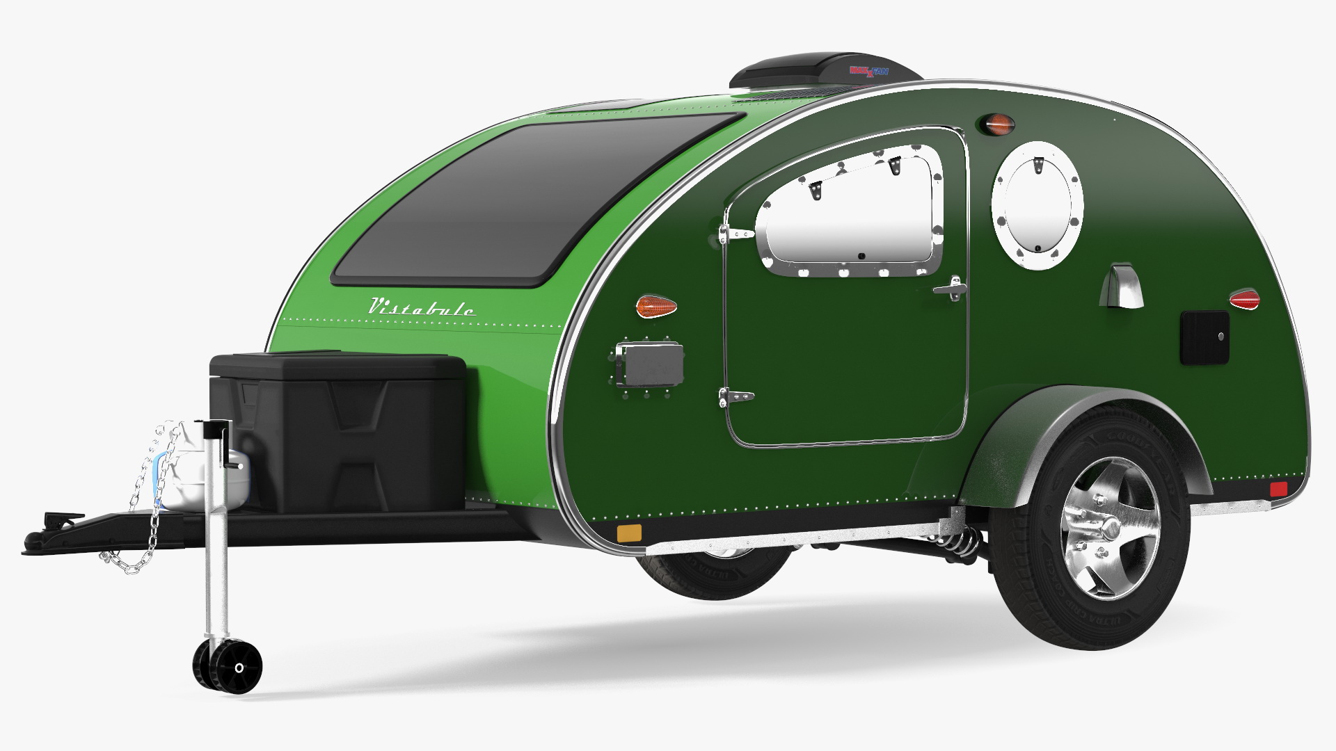 3D model Vistabule Teardrop Camping Trailer Simple Interior