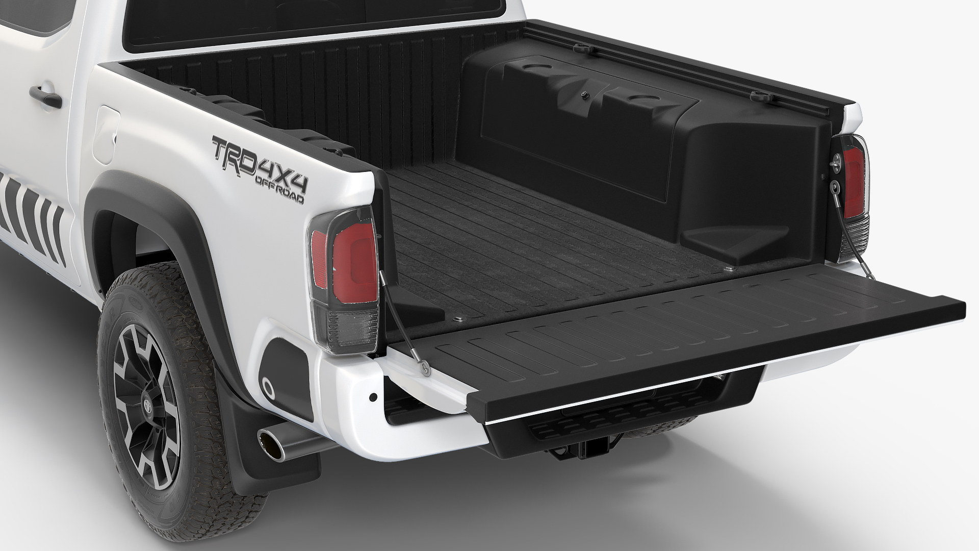 Toyota Tacoma TRD Off Road White Perl 2021 Rigged 3D model