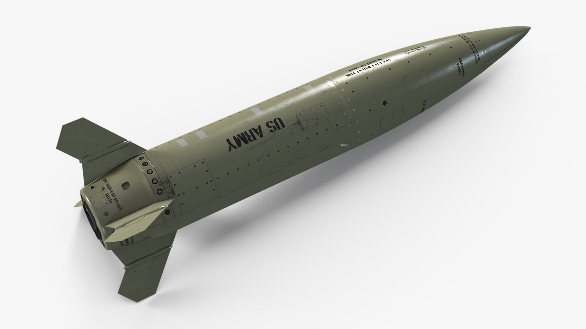 US Army Hellfire Missile MGM-140 ATACMS 3D model