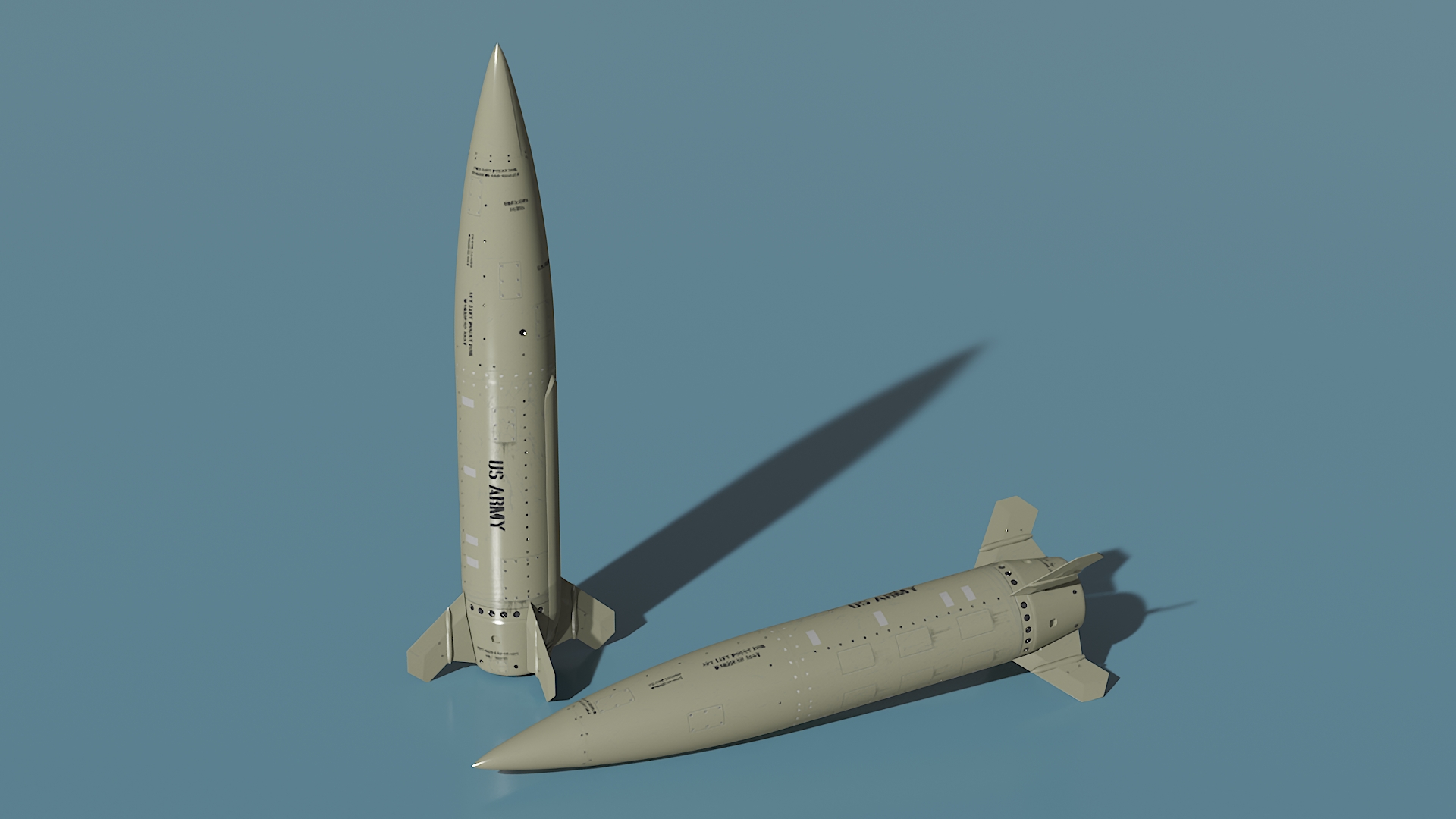 US Army Hellfire Missile MGM-140 ATACMS 3D model