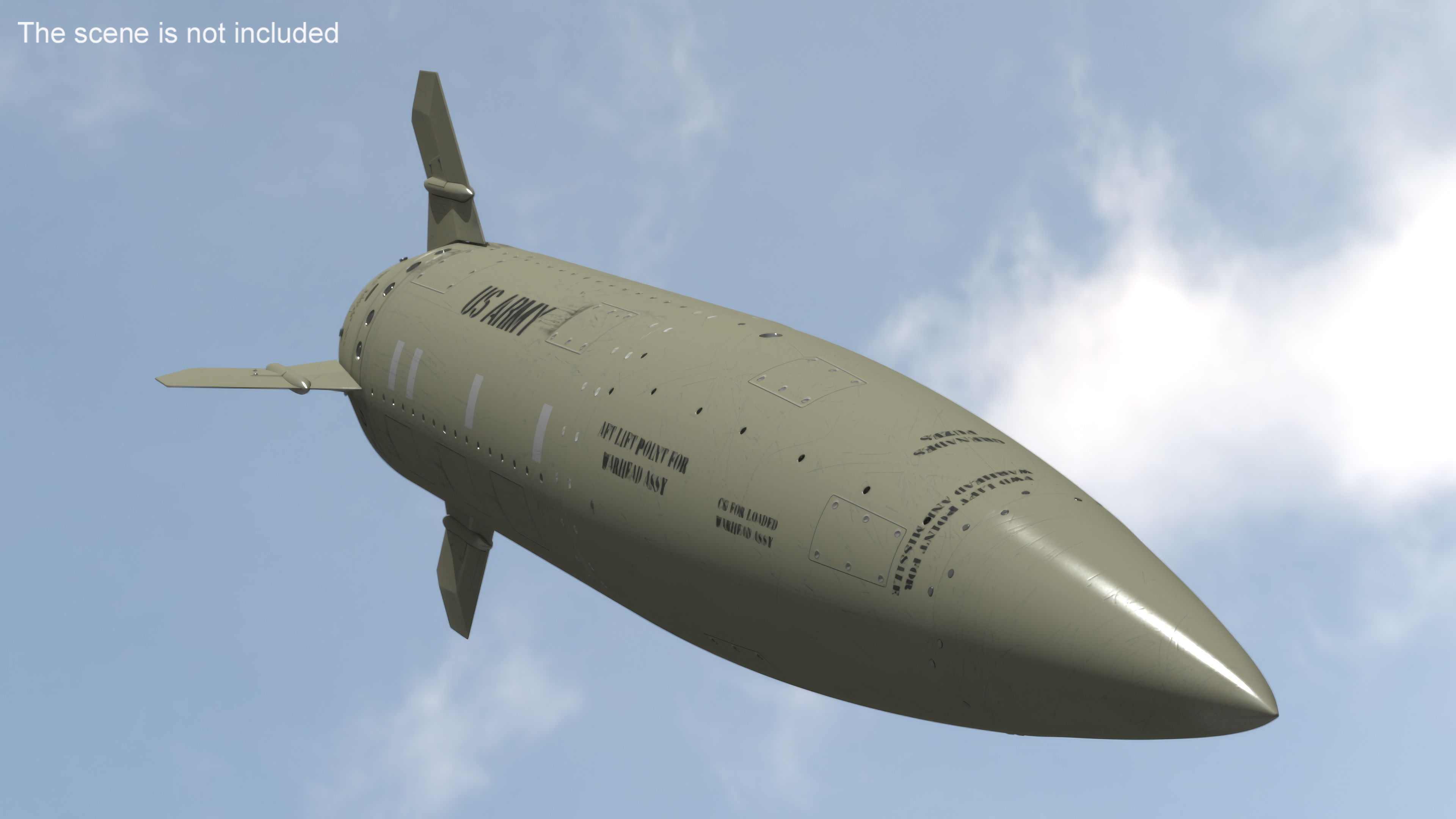 US Army Hellfire Missile MGM-140 ATACMS 3D model