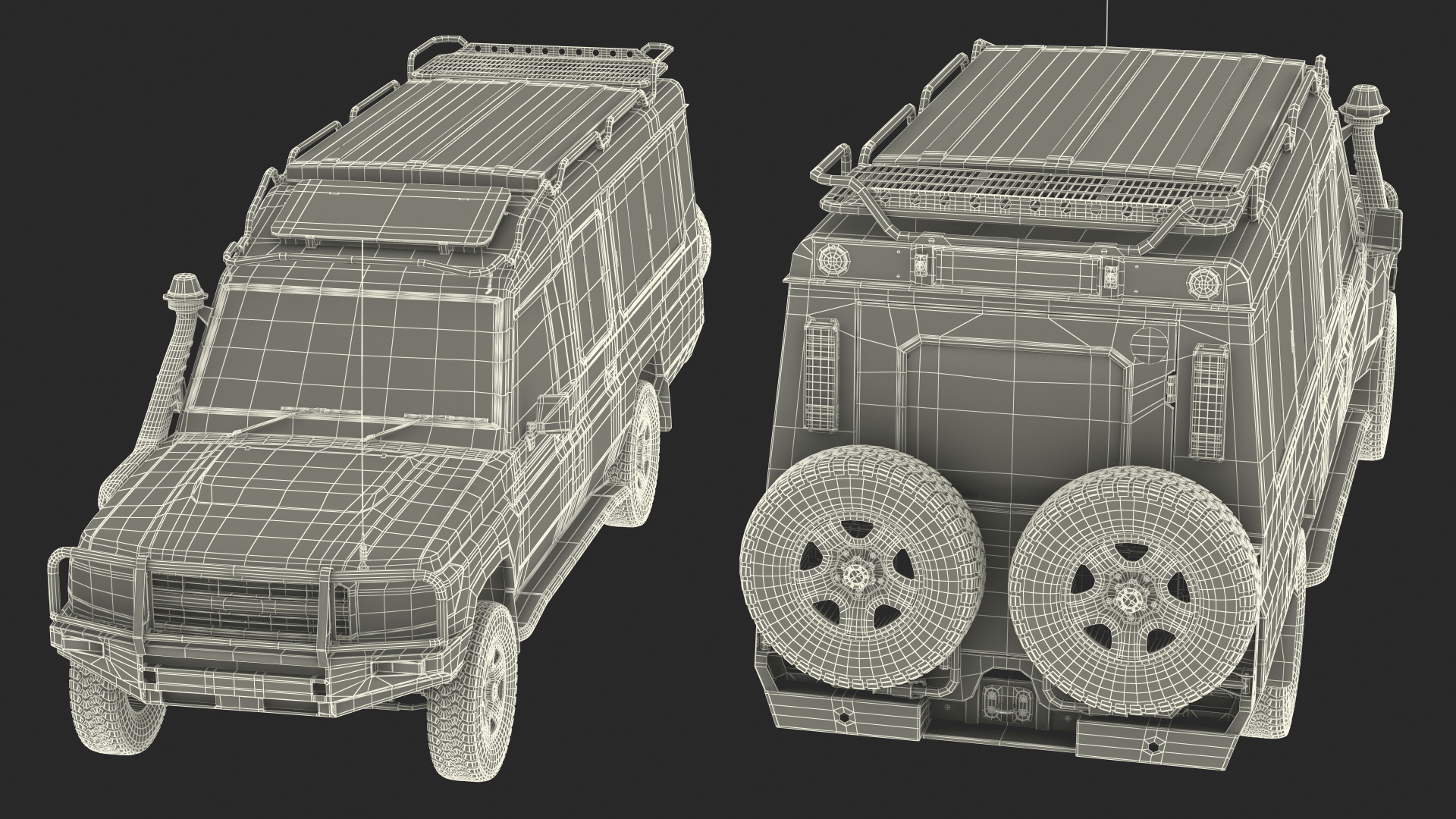 3D model Safari Vehicle 4x4 Rigged