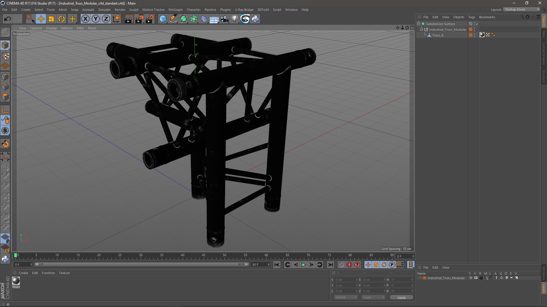 Industrial Truss Modular 3D model