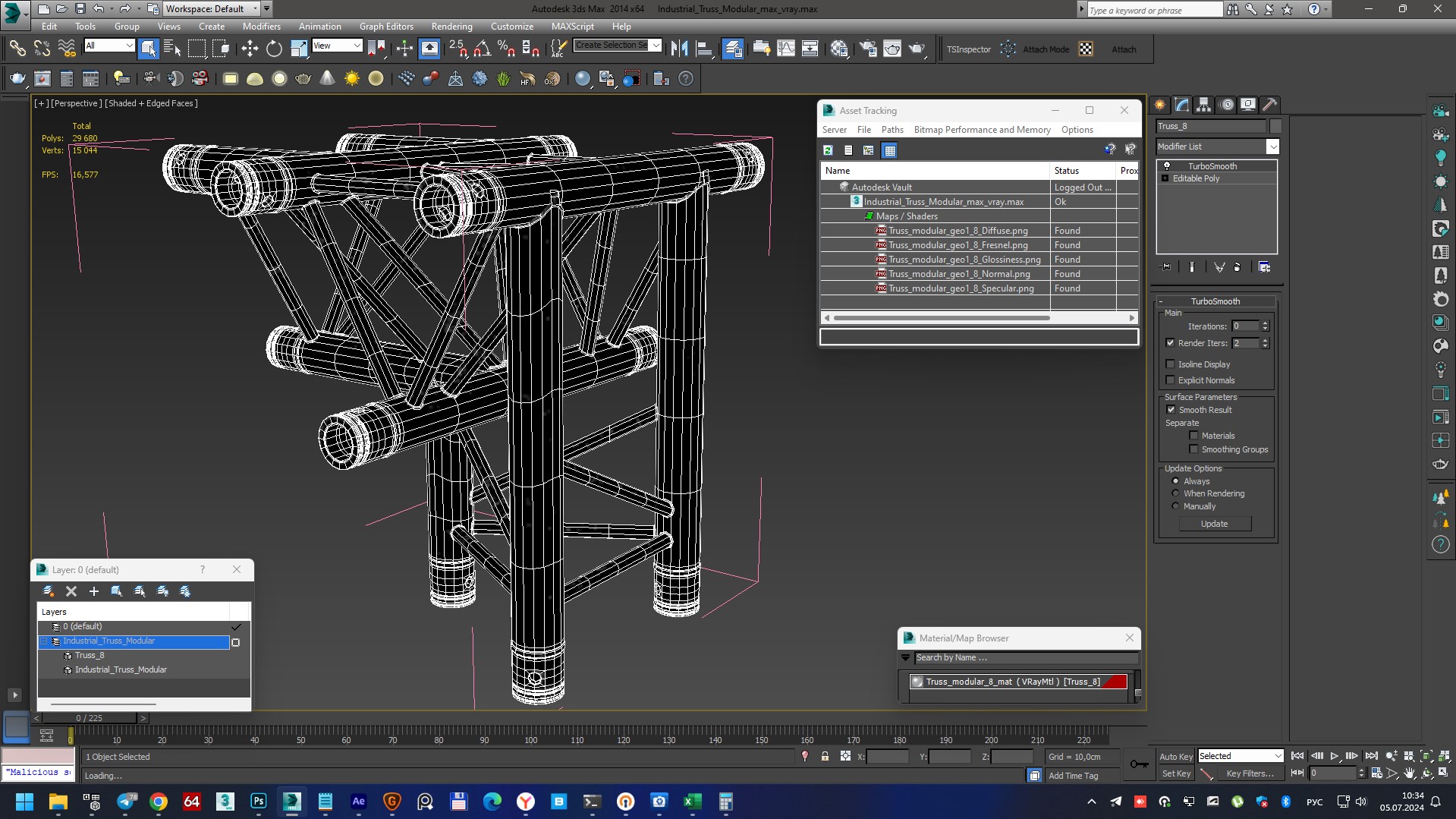 Industrial Truss Modular 3D model