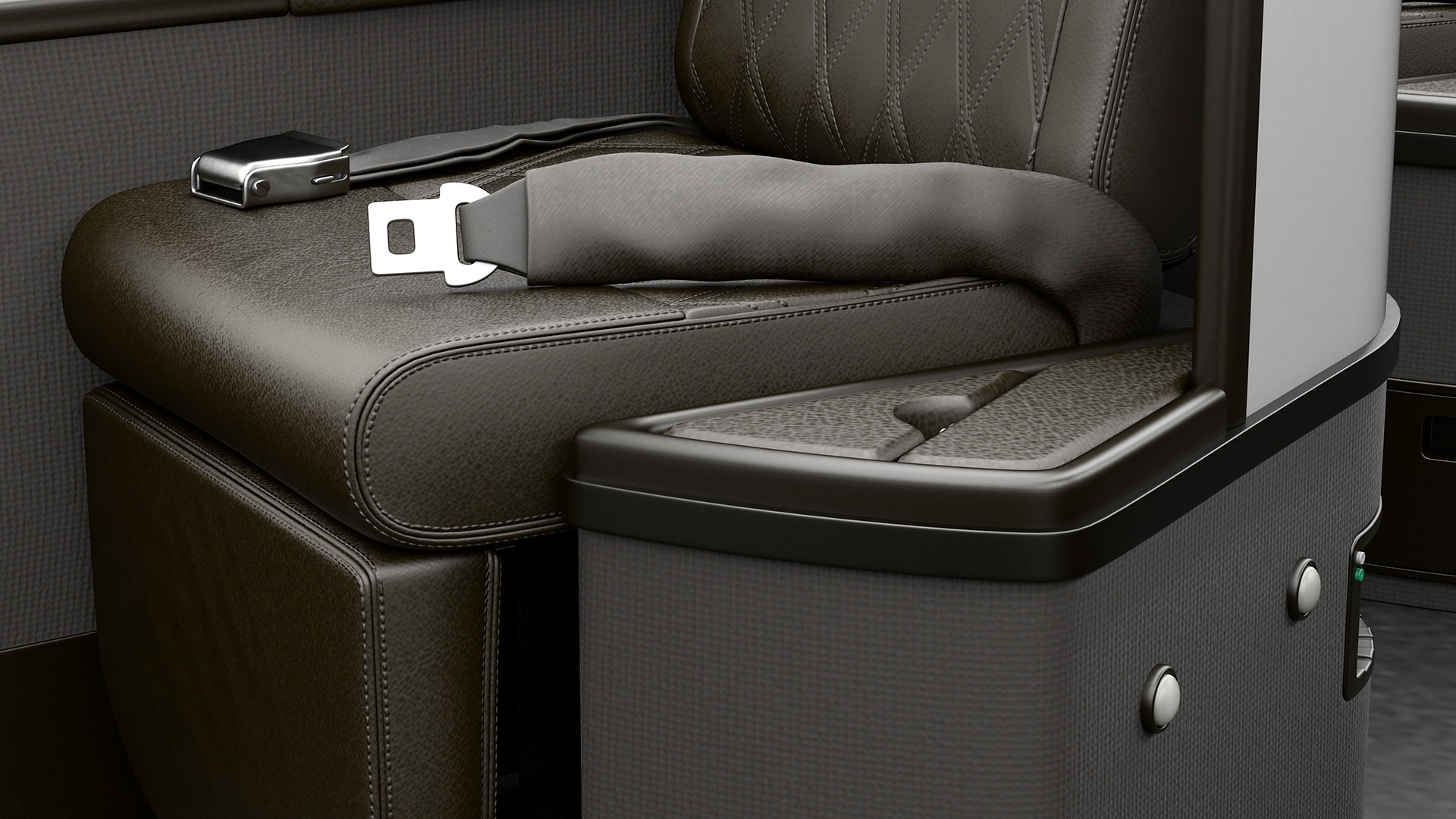 Airplane Business Class Seats Central 3D